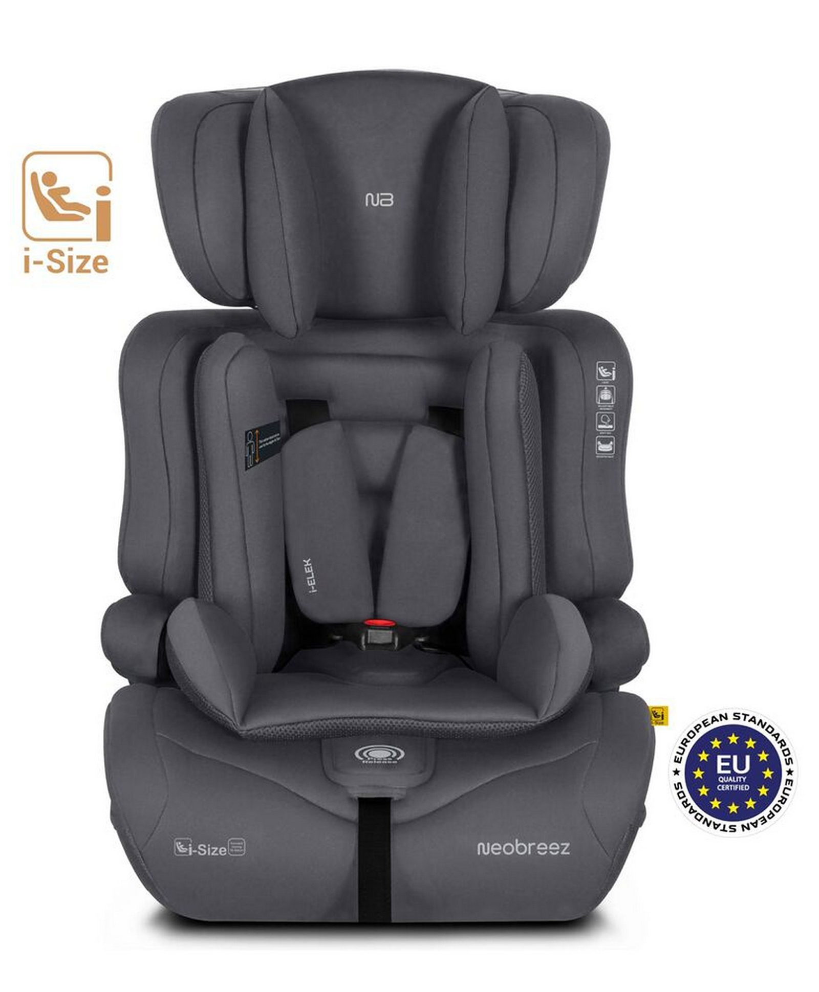 Neobreeze Convertible Car Seat I-Elek - Black-image-7