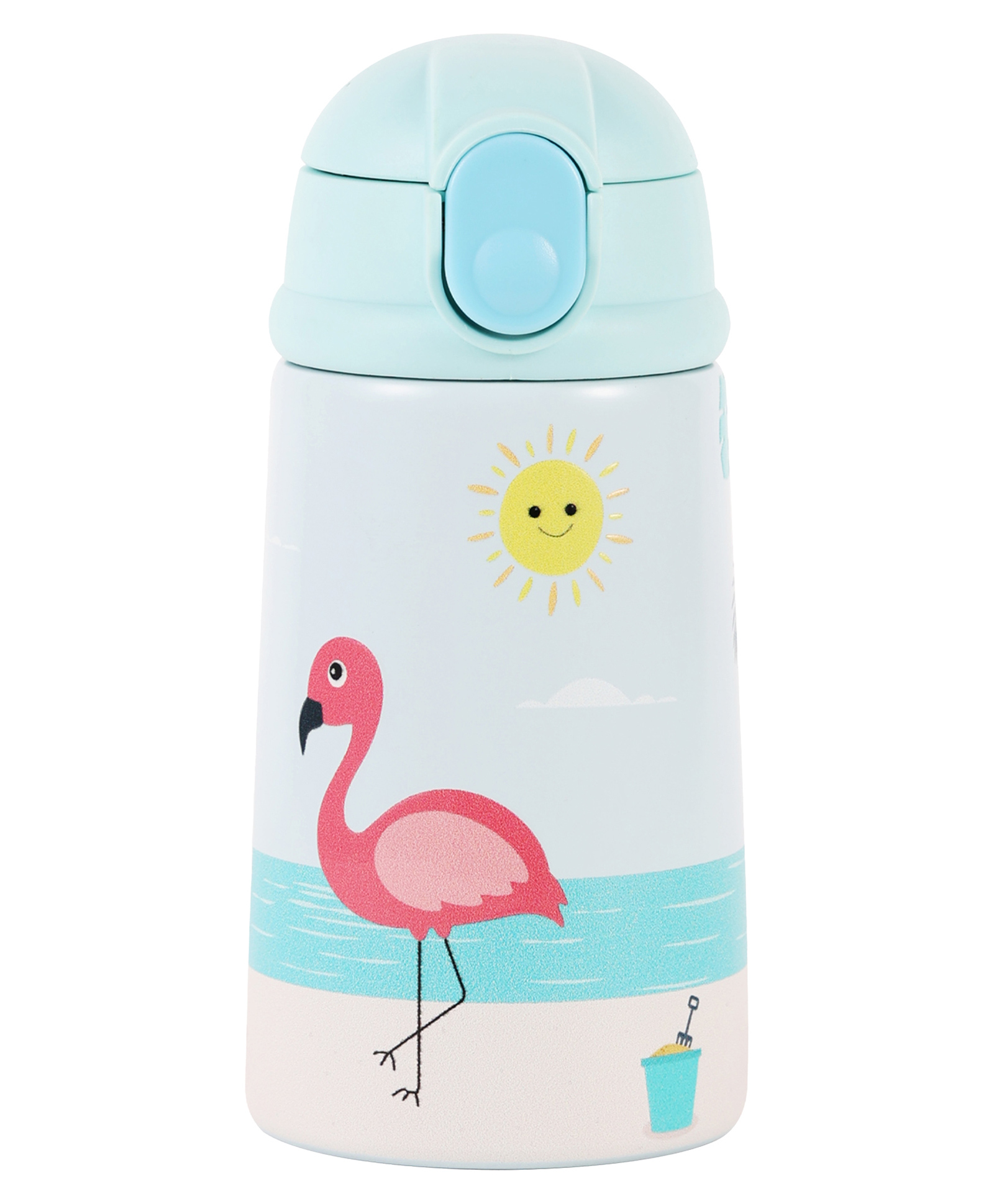 Nuluv Flamingo Steel Straw Sipper 300 ml - Blue-image-32