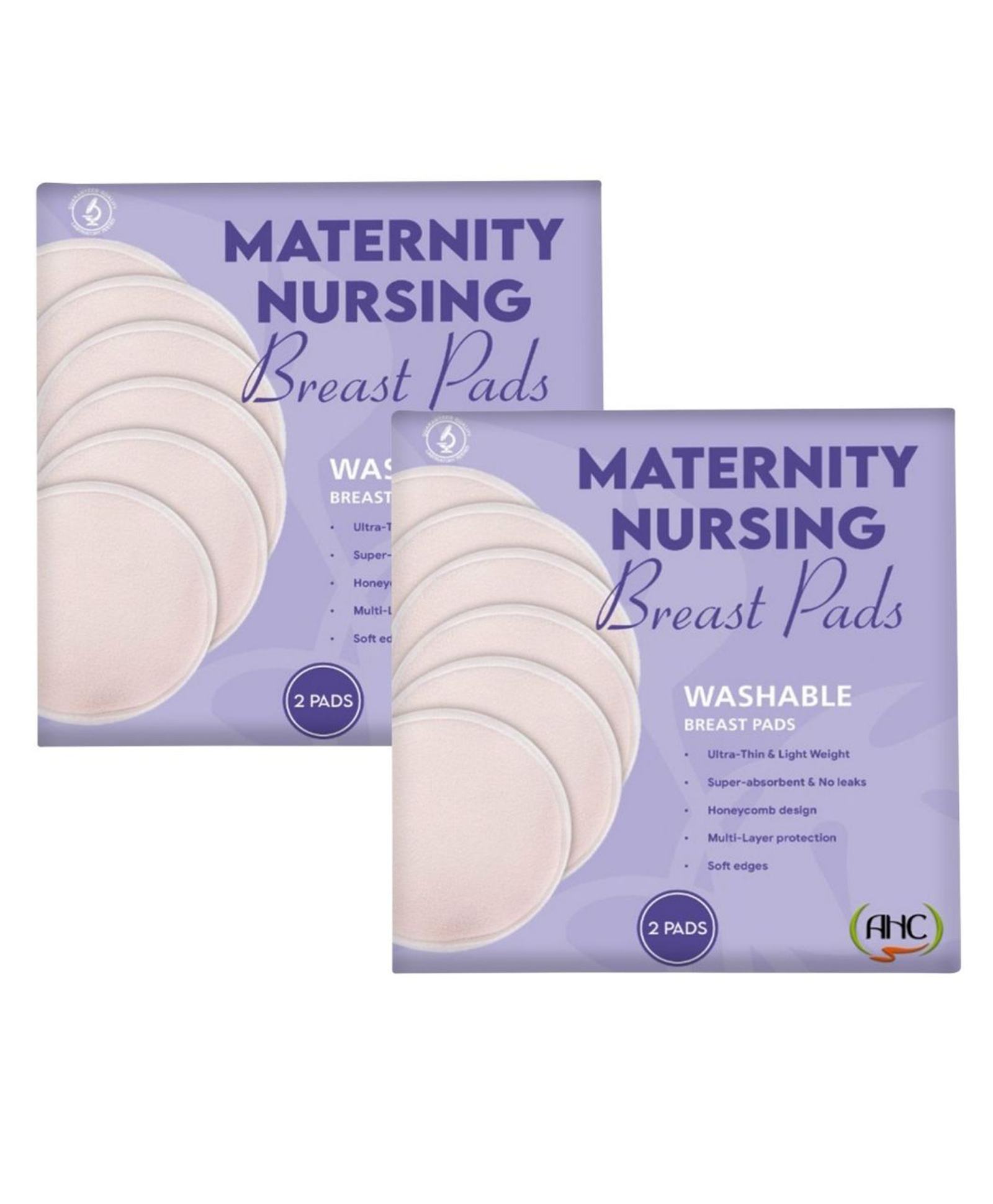 Zikku Ultra Soft Washable Nursing Pads Reusable Leak Proof Cotton Breast Pads for Breastfeeding Moms - Pack of 4-picture-3