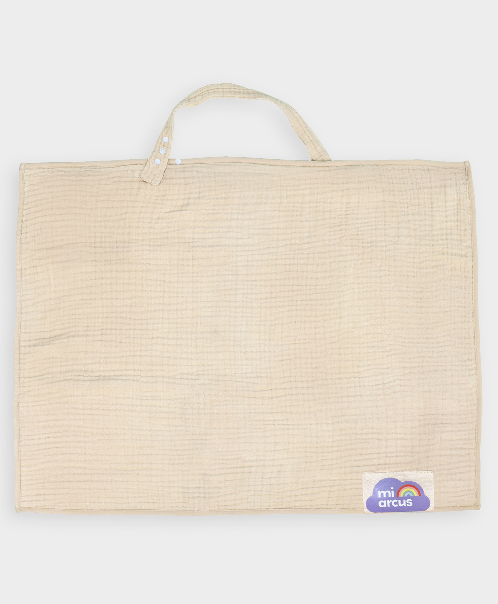 Mi Arcus 100% Cotton Solid & Reversible Nursing Cover- Beige-picture-31