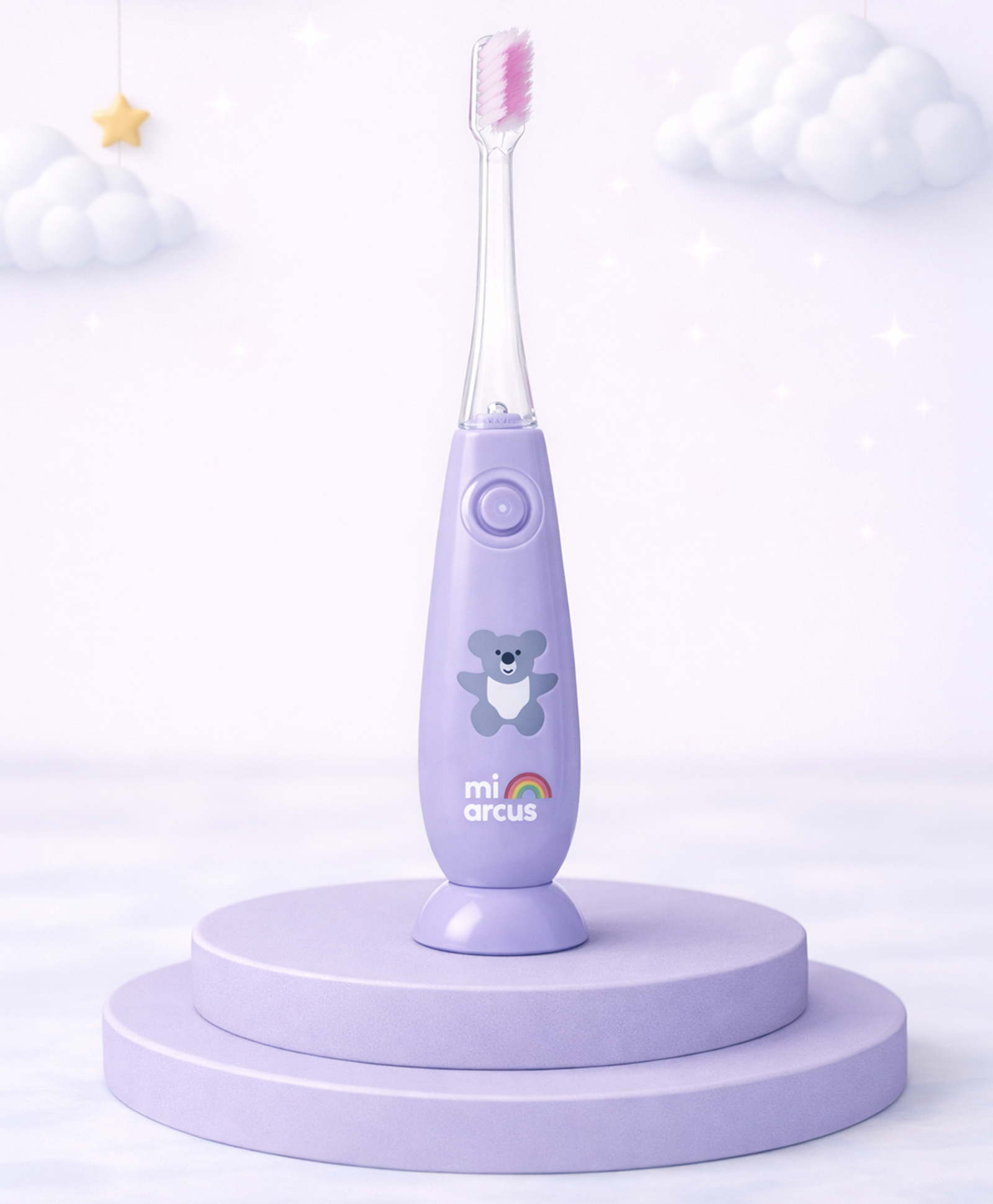 Mi Arcus 2-Minute Flashing Timer Toothbrush for Kids Extra Soft Bristles Purple 1-3 Years-image-45