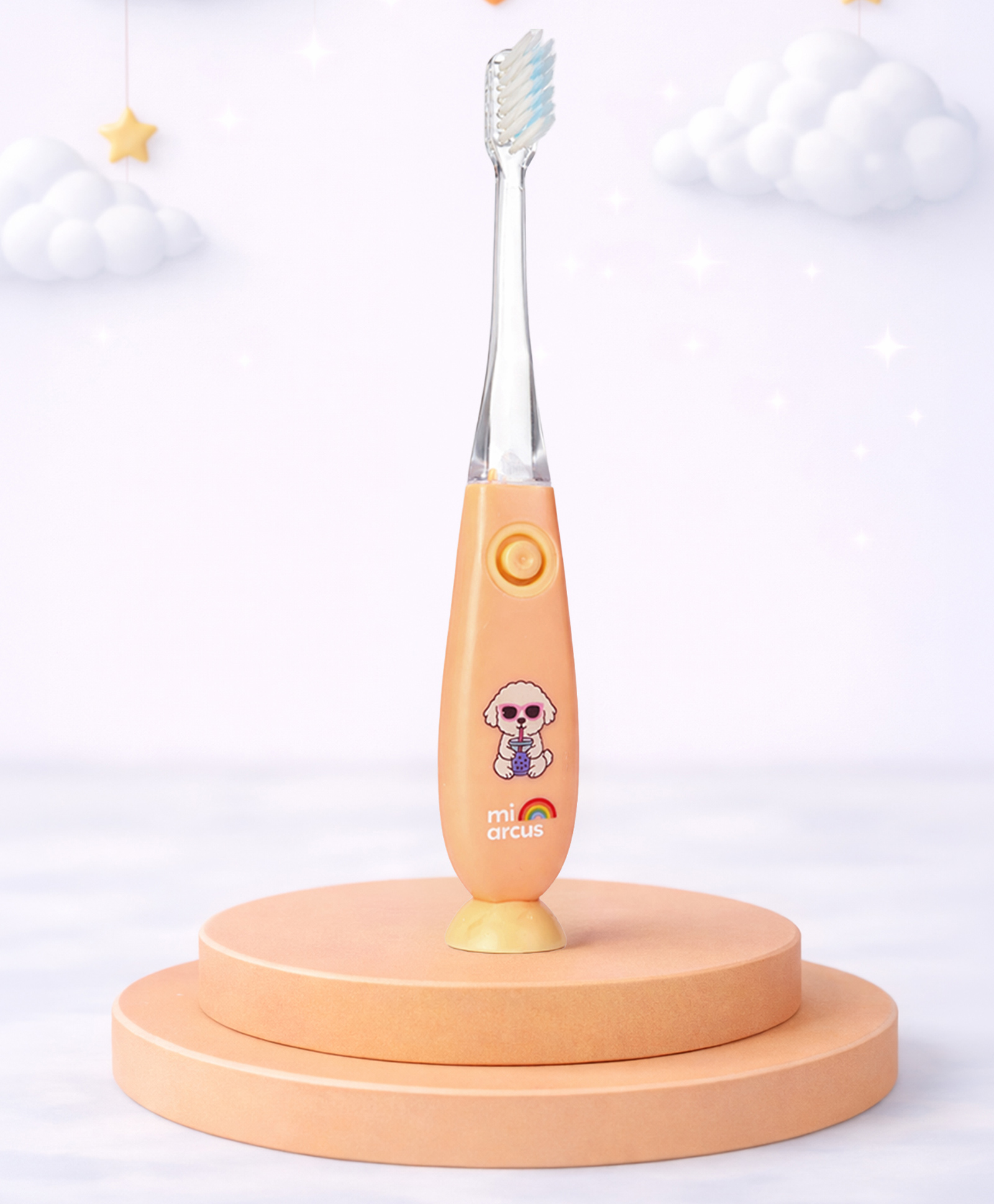 Mi Arcus 2-Minute Flashing Timer Toothbrush for Kids Extra Soft Bristles Orange 1-3 Years-picture-11