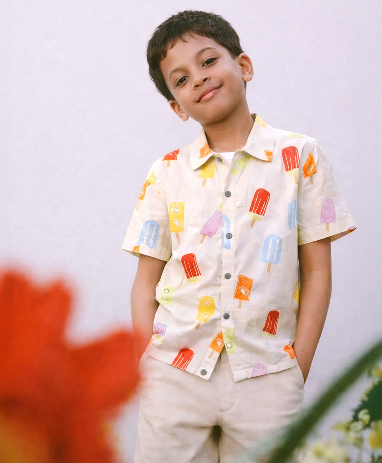 Somersault Cotton Woven Half Sleeves Ice Candy Printed Shirt - Multi Colour-picture-24