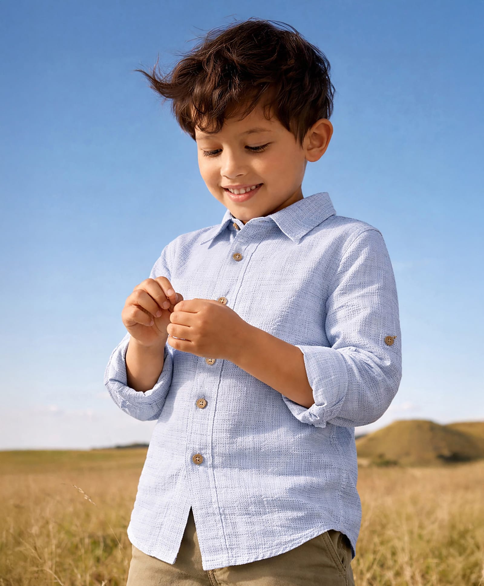 Somersault Cotton Woven Full Sleeves Solid Shirt - Blue-picture-36