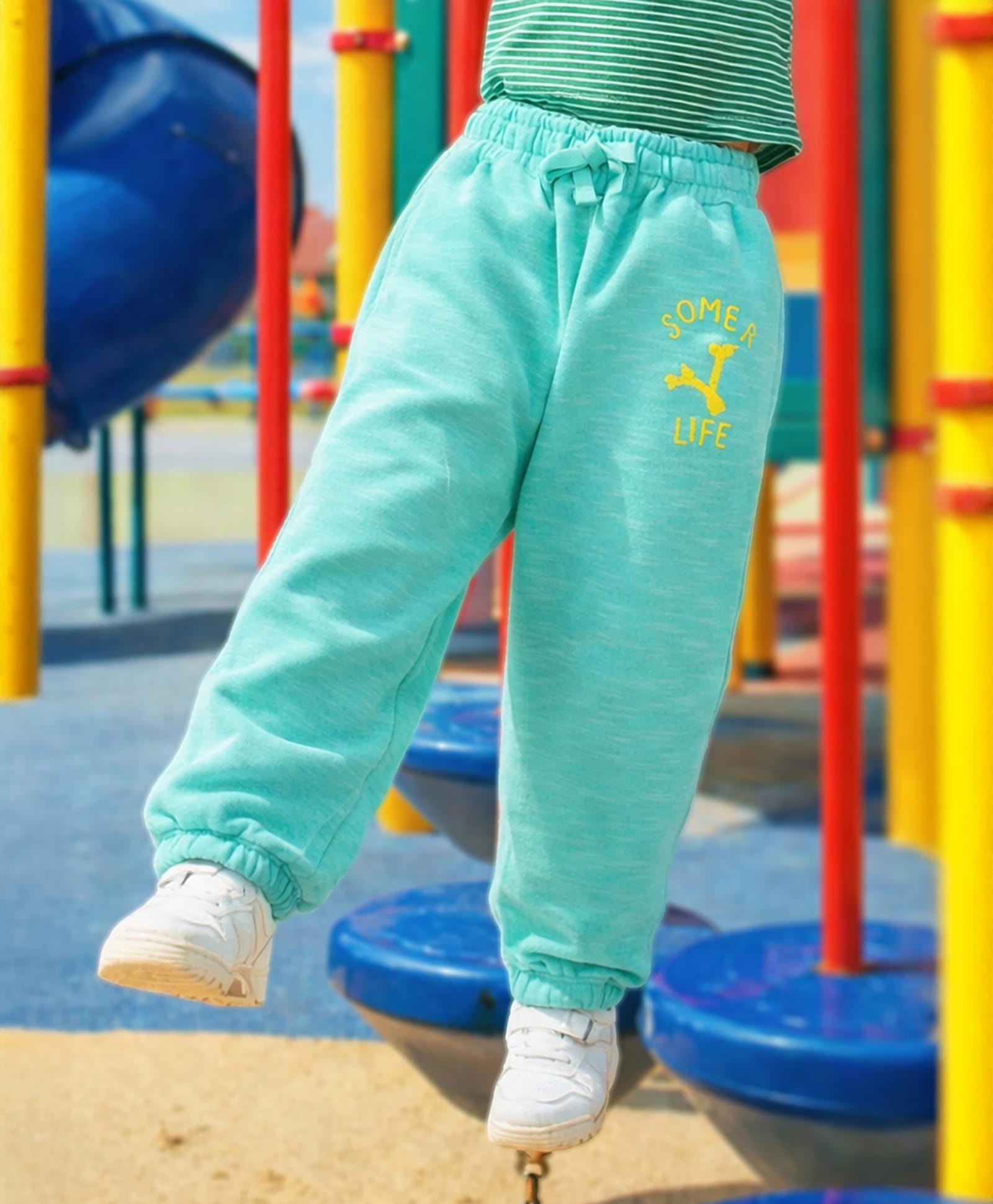 Somersault Cotton Knit Brand Logo Embroidered Joggers - Green-picture-38