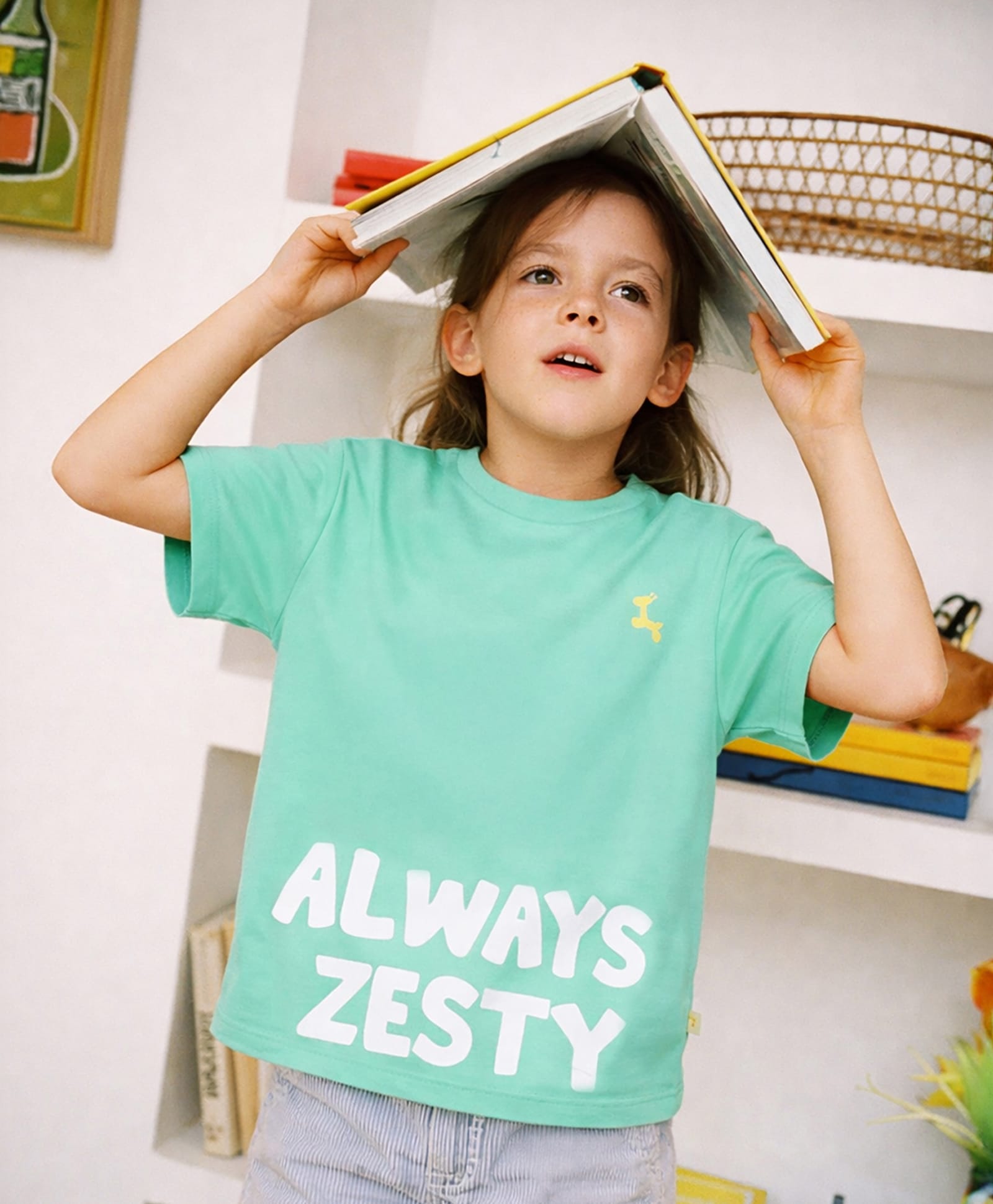 Somersault Cotton Knit Half Sleeves Always Zesty Text Printed Tee - Green-picture-28