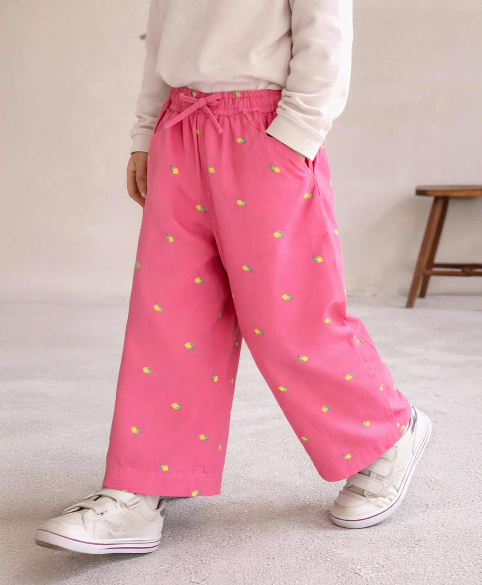Somersault Cotton Woven Lemon Printed Pants - Pink-picture-32