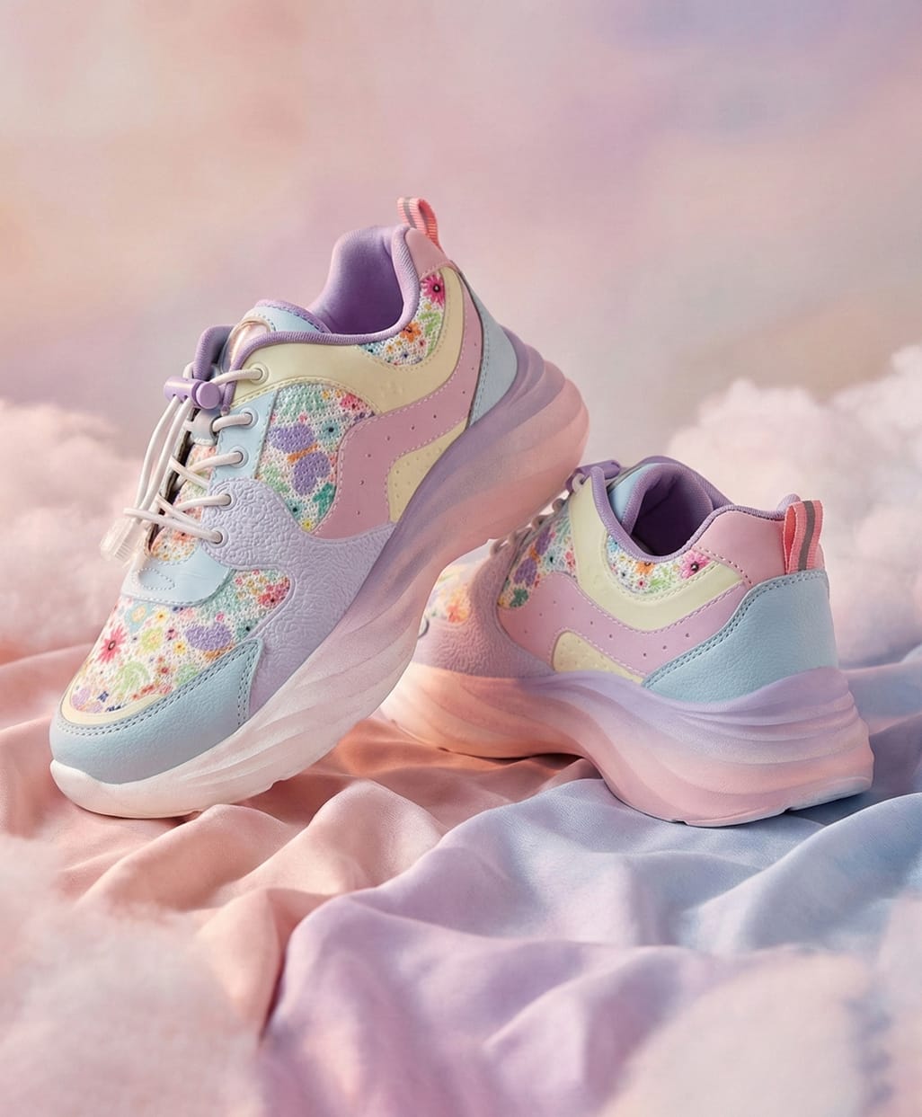 Hopits Colour Blocked Floral & Butterfly Designed Snap Lock Closure Shoes - Mauve-image-47