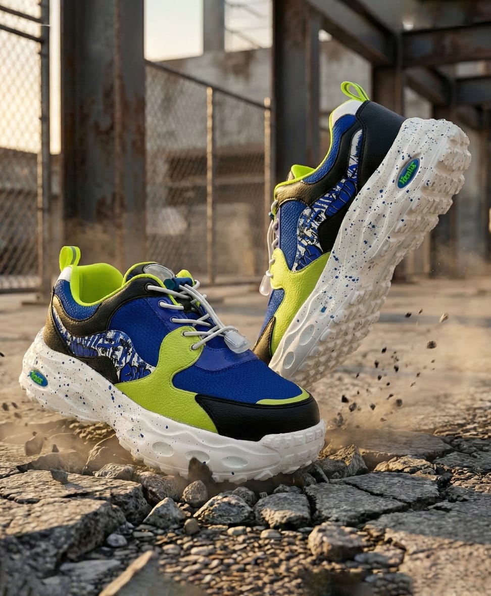 Hopits Colour Blocked Snap Lock Closure Shoes - Royal Blue-image-24
