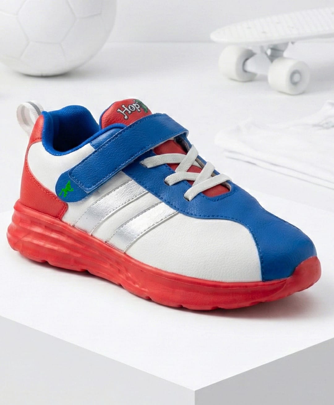 KazarMax Colour Blocked Velcro Closure Shoes - White-picture-16