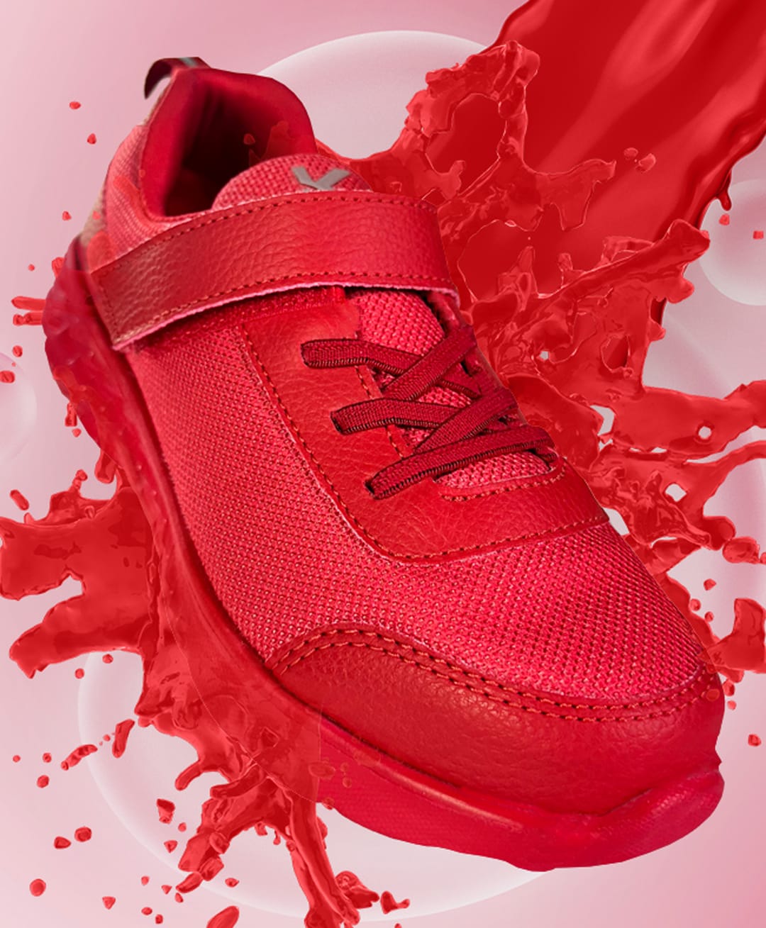 KazarMax Mesh Detailed Velcro Closure Shoes - Red-image-41