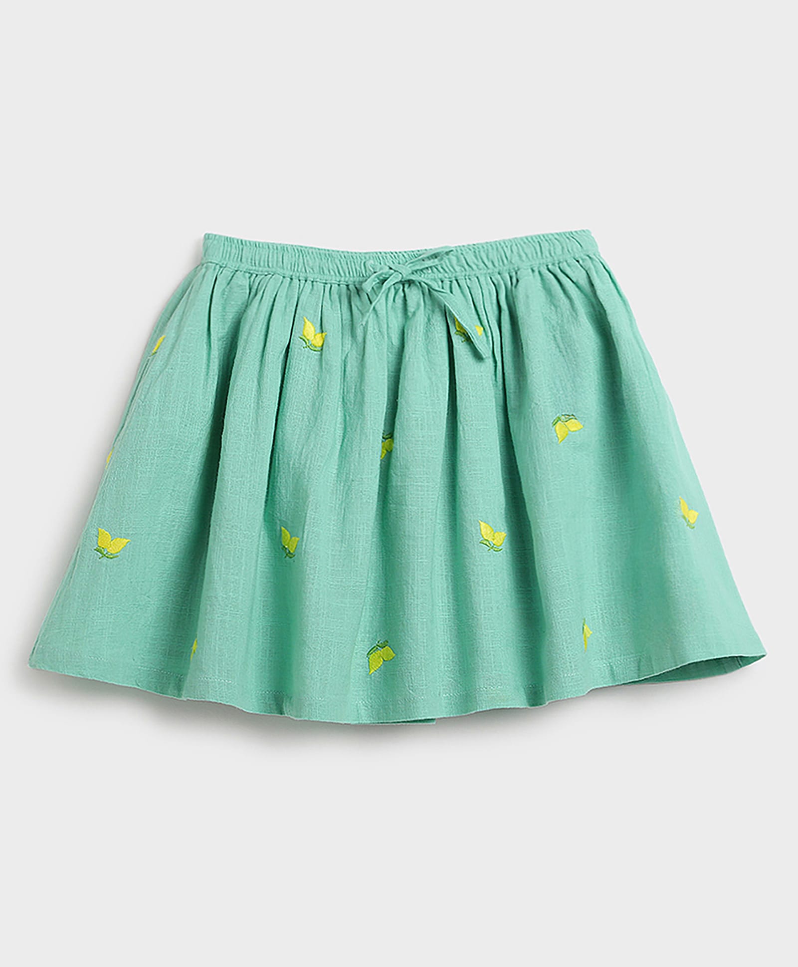 Somersault Cotton Woven Floral Printed Skirt - Green-picture-19