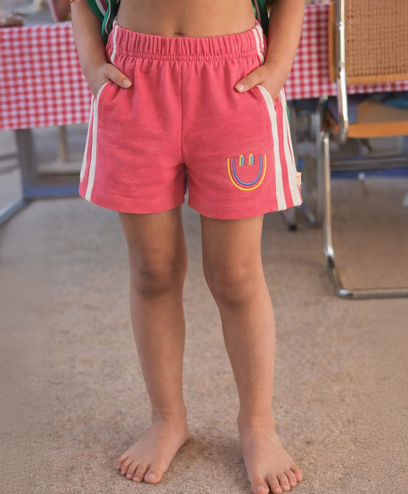 Somersault Cotton Knit Smile Embroidered Shorts - Pink-picture-33