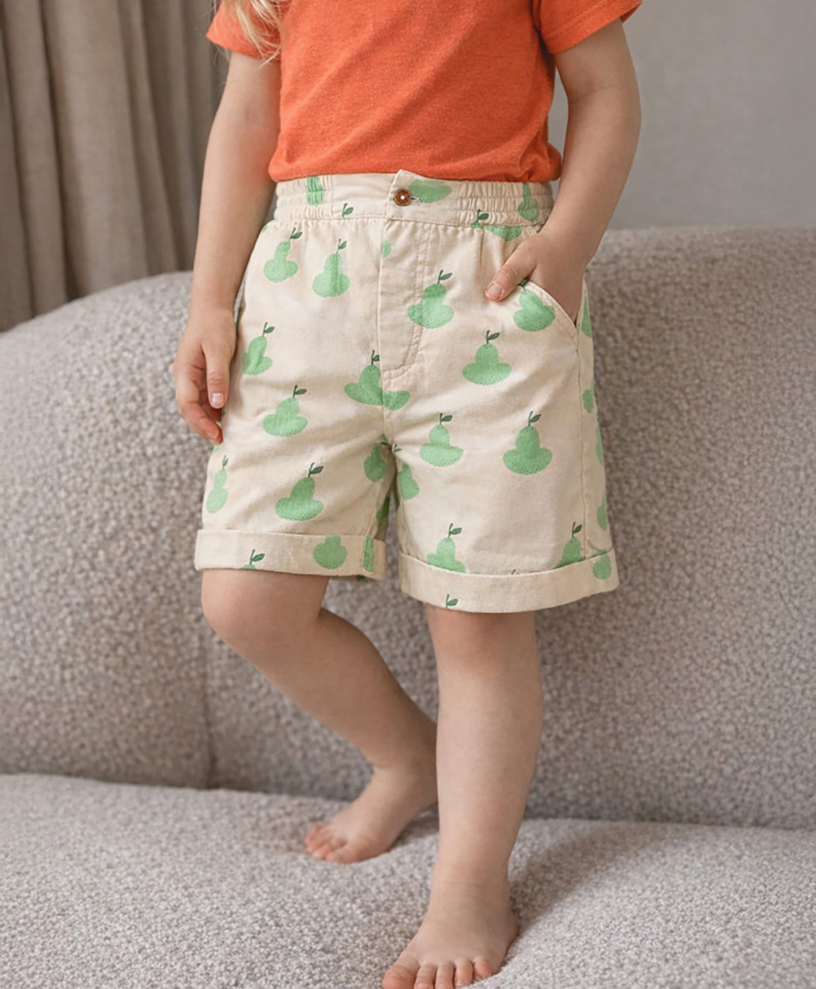 Somersault Cotton Woven Fruits Printed Shorts - Ecru-picture-30