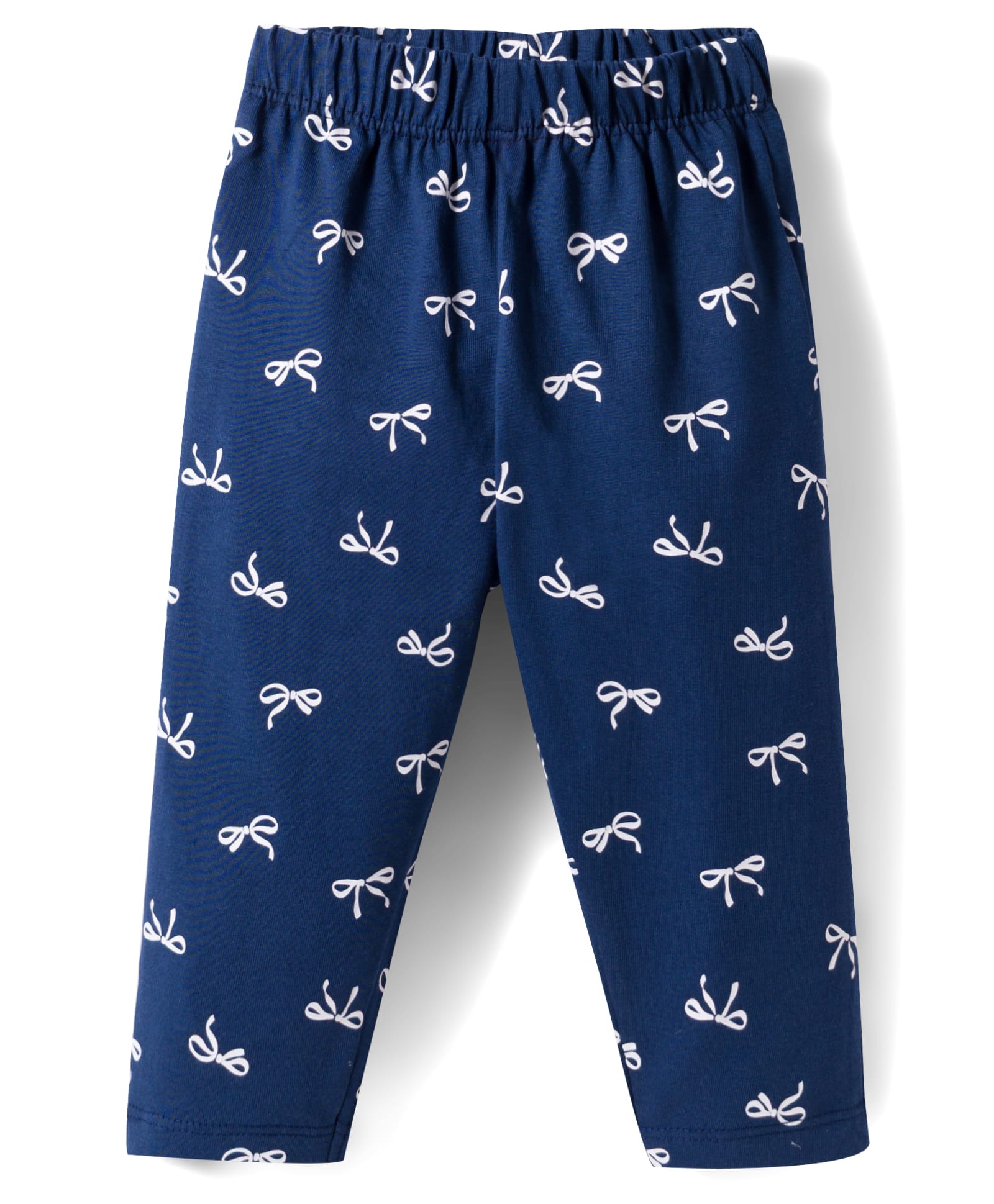 Doodle Poodle Single Jersey Knit Full Length Leggings With Bow Print - Navy Blue-picture-17