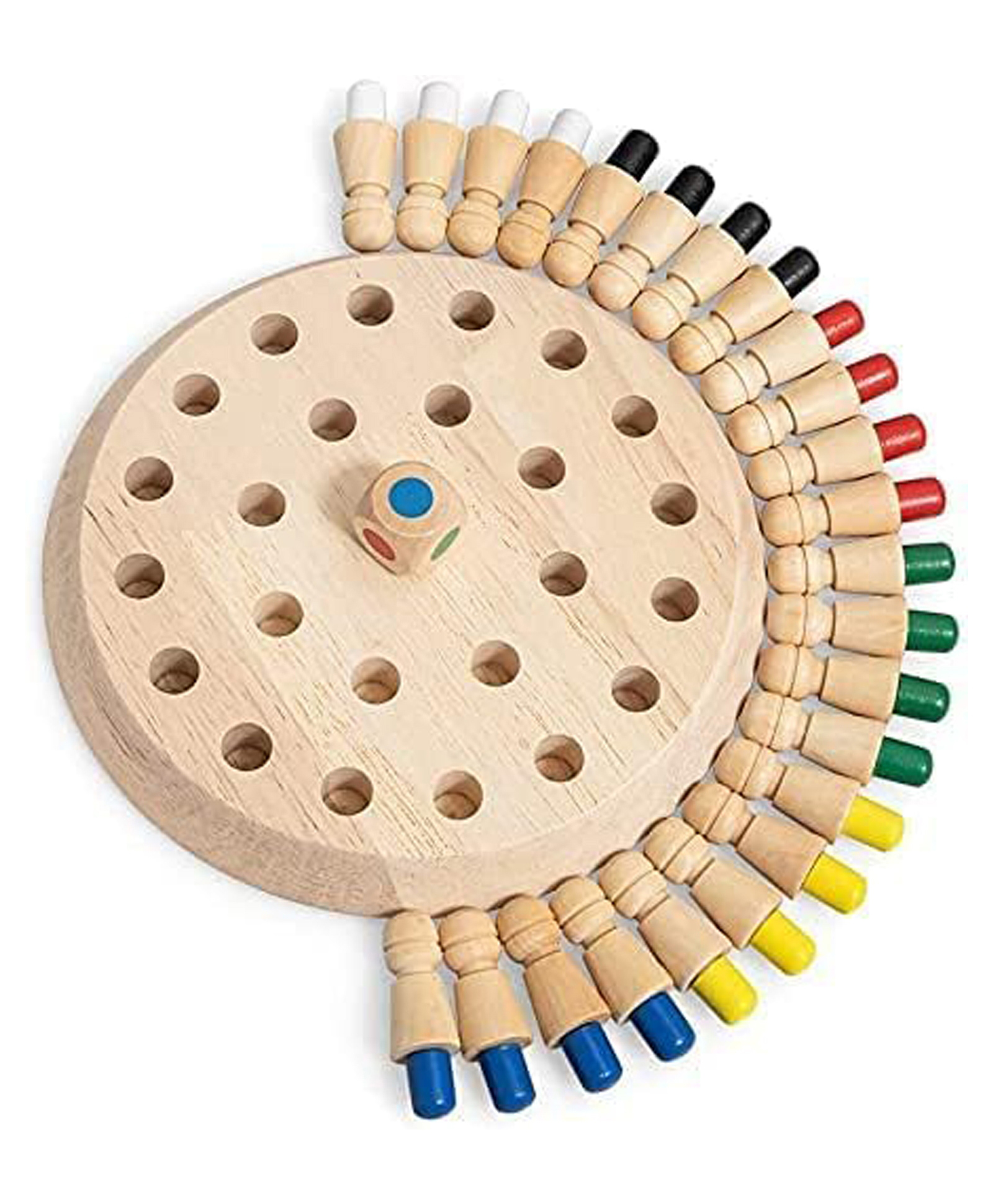 Parteet Wooden Memory Chess Game with Color Matching Pegs and Dice Educational Board Game for Kids Family Fun Brain Training Games for Kids-image-39