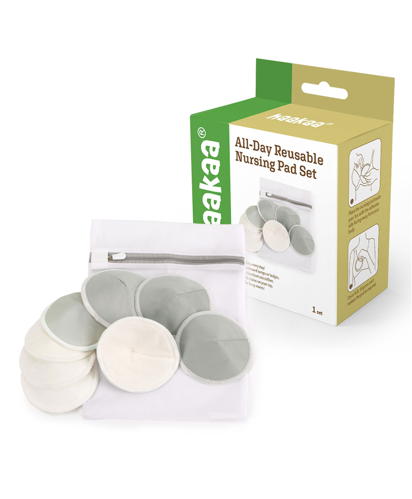 haakaa All-Day Reusable Nursing Pad Set Leak Protection & Comfort for Breastfeeding-image-37