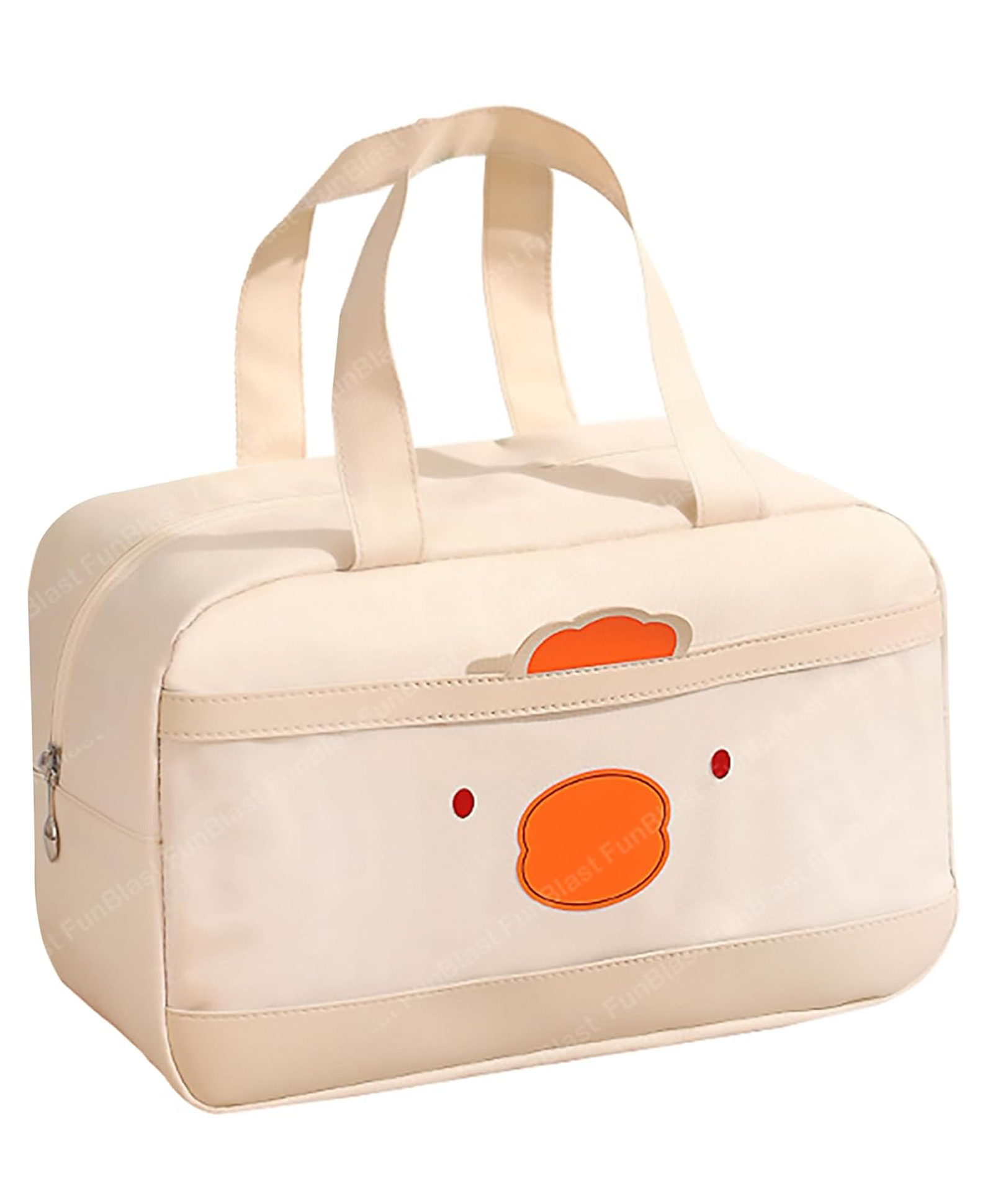 FunBlast Rectangular Shaped Insulated Lunch Bag for Office and School Pack of 1 - Cream-image-8
