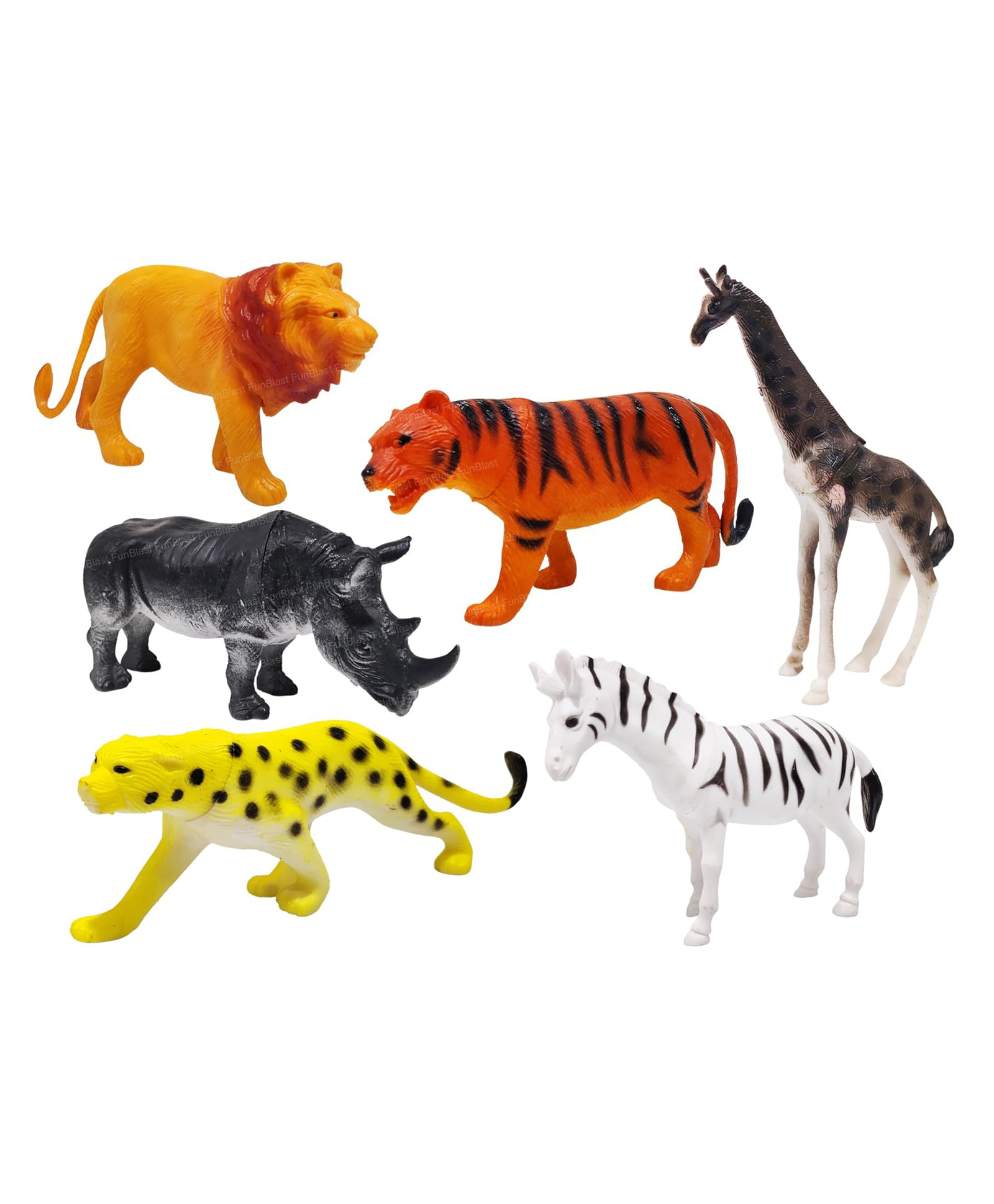 FunBlast Realistic Jungle Animals Figures Toy Set for Kids - Pack of 6 (Multicolor)-picture-26