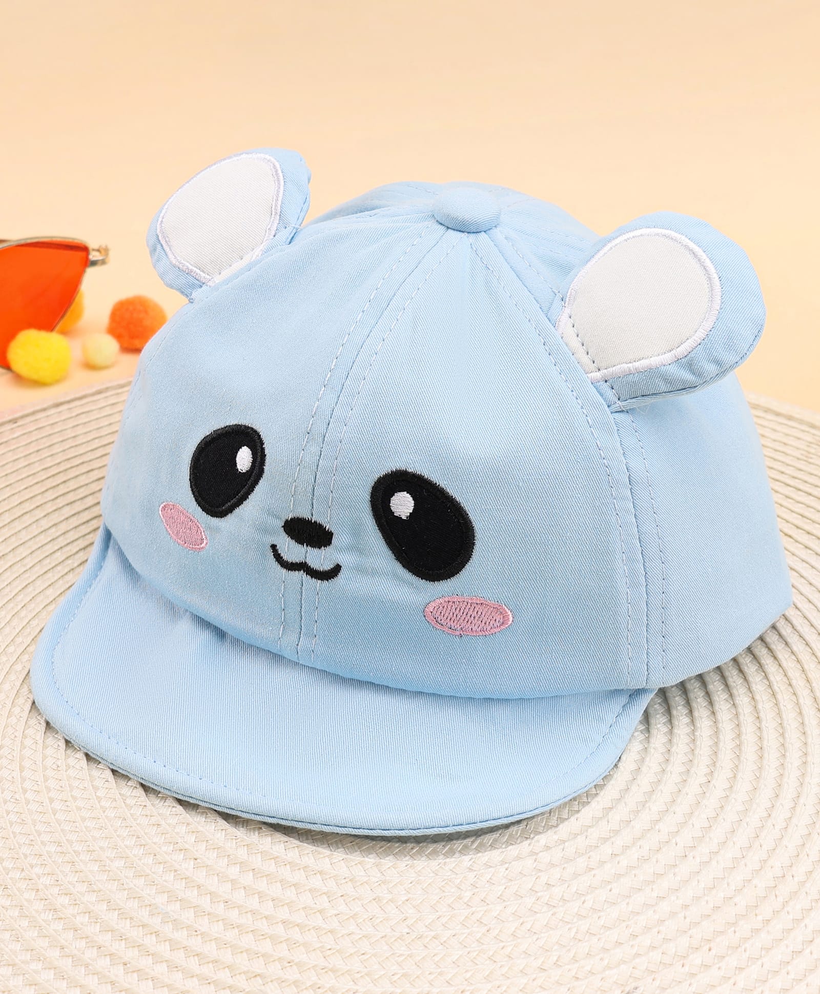 KIDLINGSS Cotton Panda Designed Cap - Blue - Circumference 47 - 50 Cm-image-47
