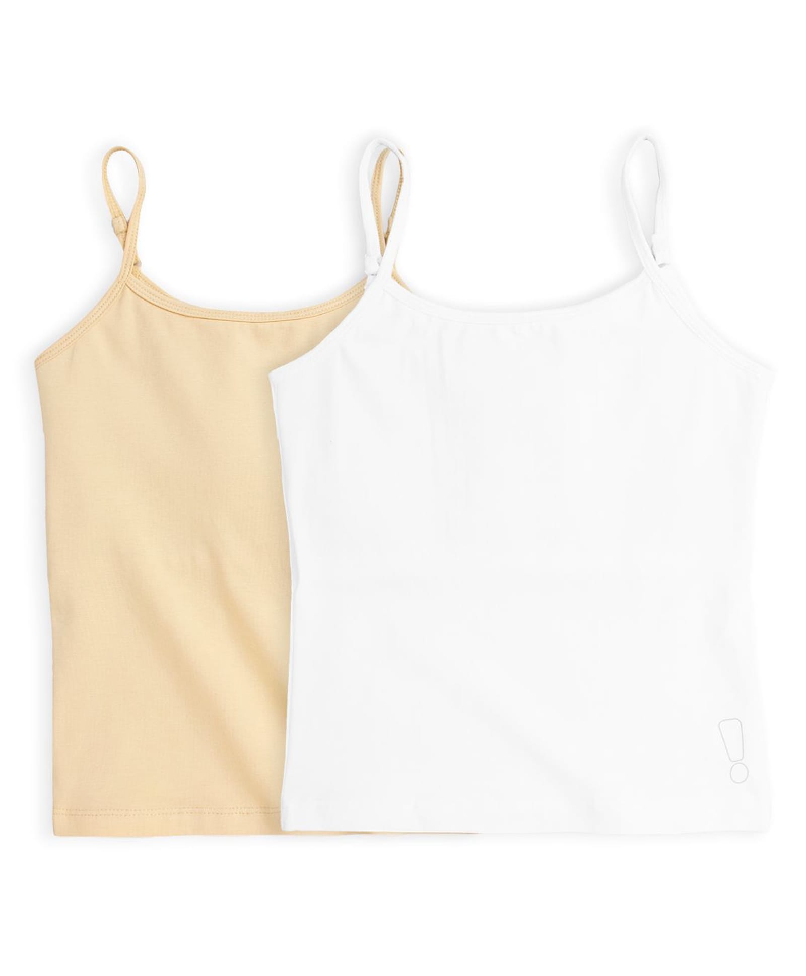 Plan B Cotton Knit Pack Of 2 Sleeveless Solid Padded Camisoles - White & Skin-picture-17