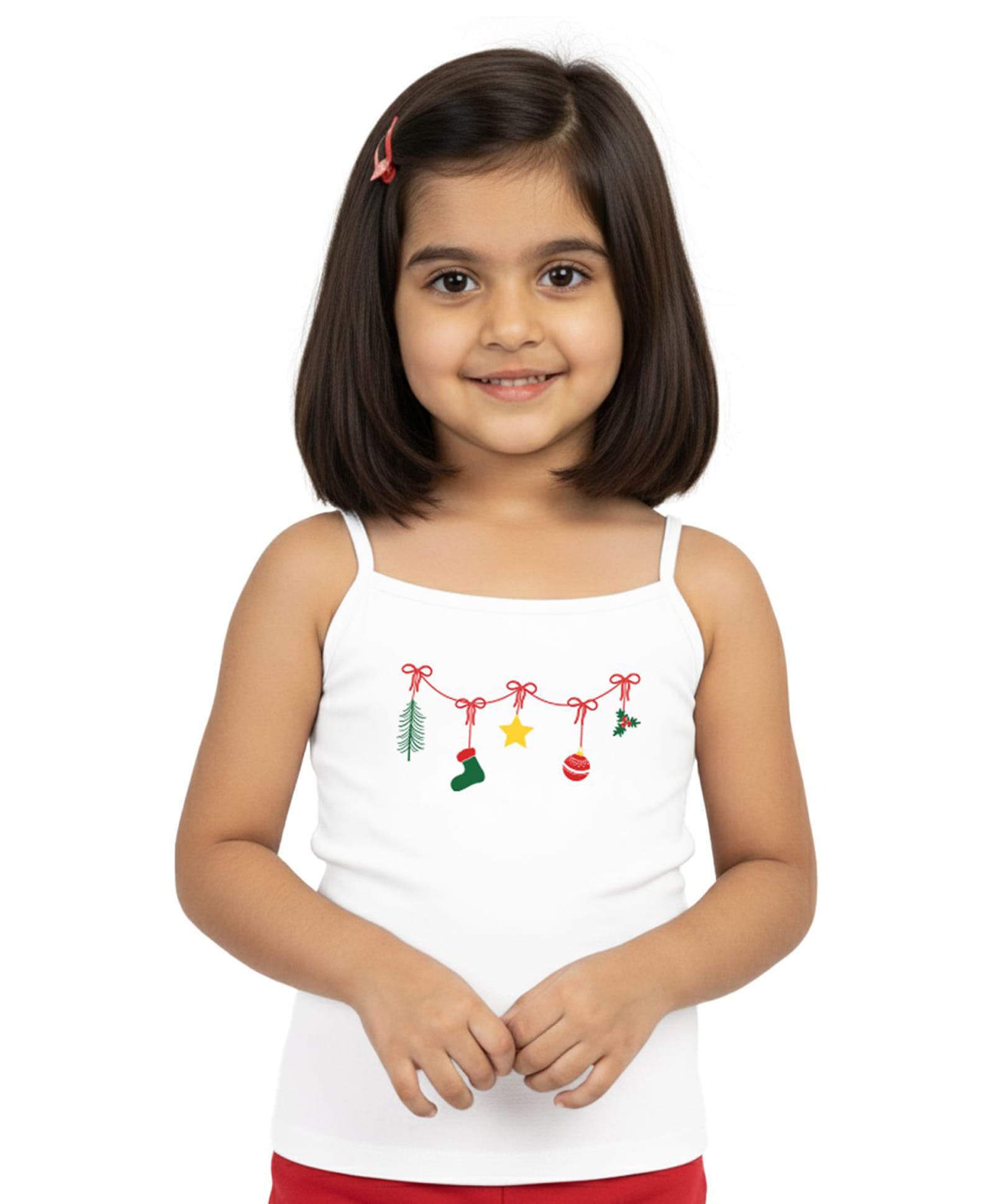 Plan B Cotton Knit Sleeveless Bows Printed Camisole - White-picture-25