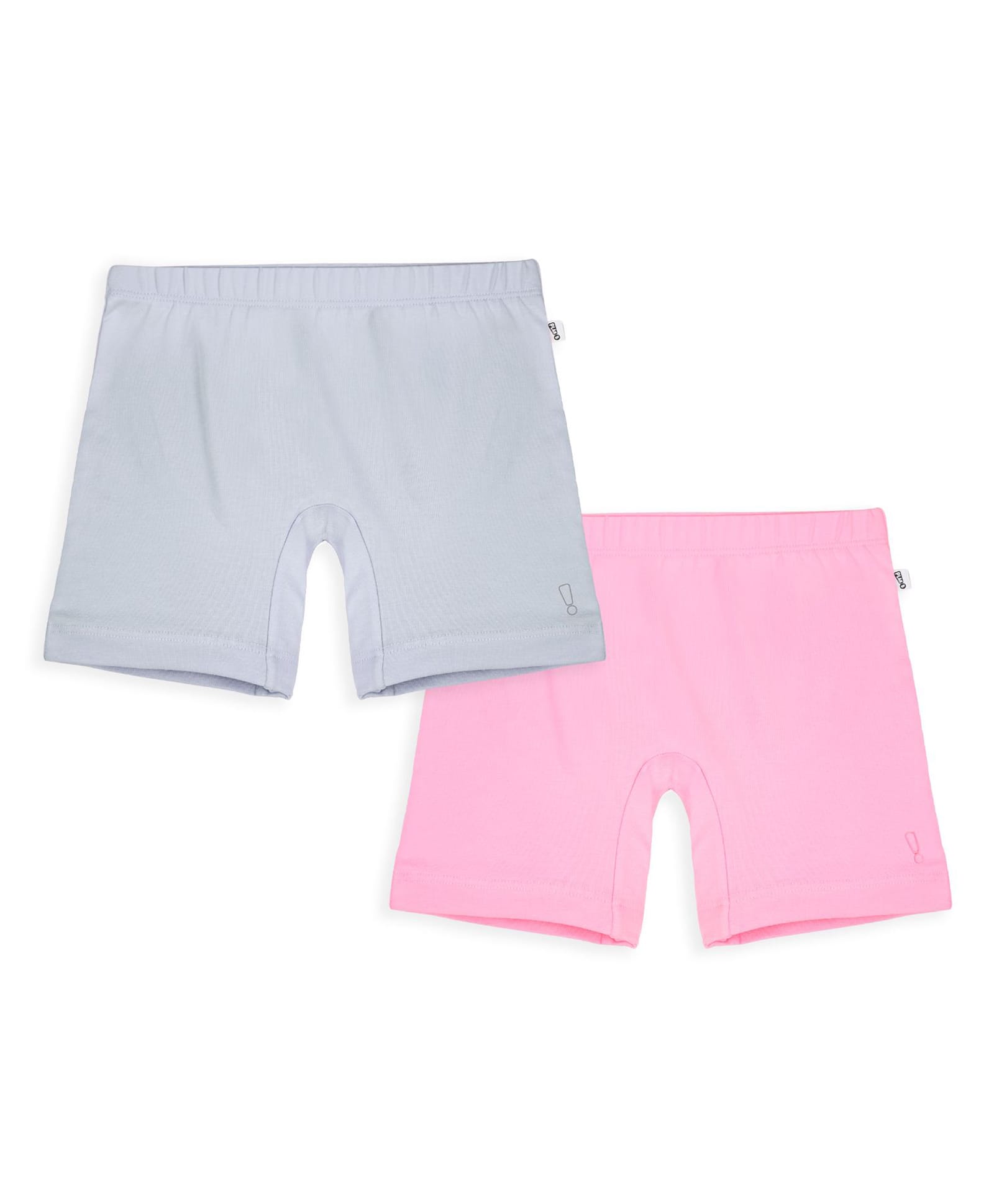 Plan B Cotton Knit Pack Of 2 Solid Boy Shorts - Baby Pink & Grey-picture-14
