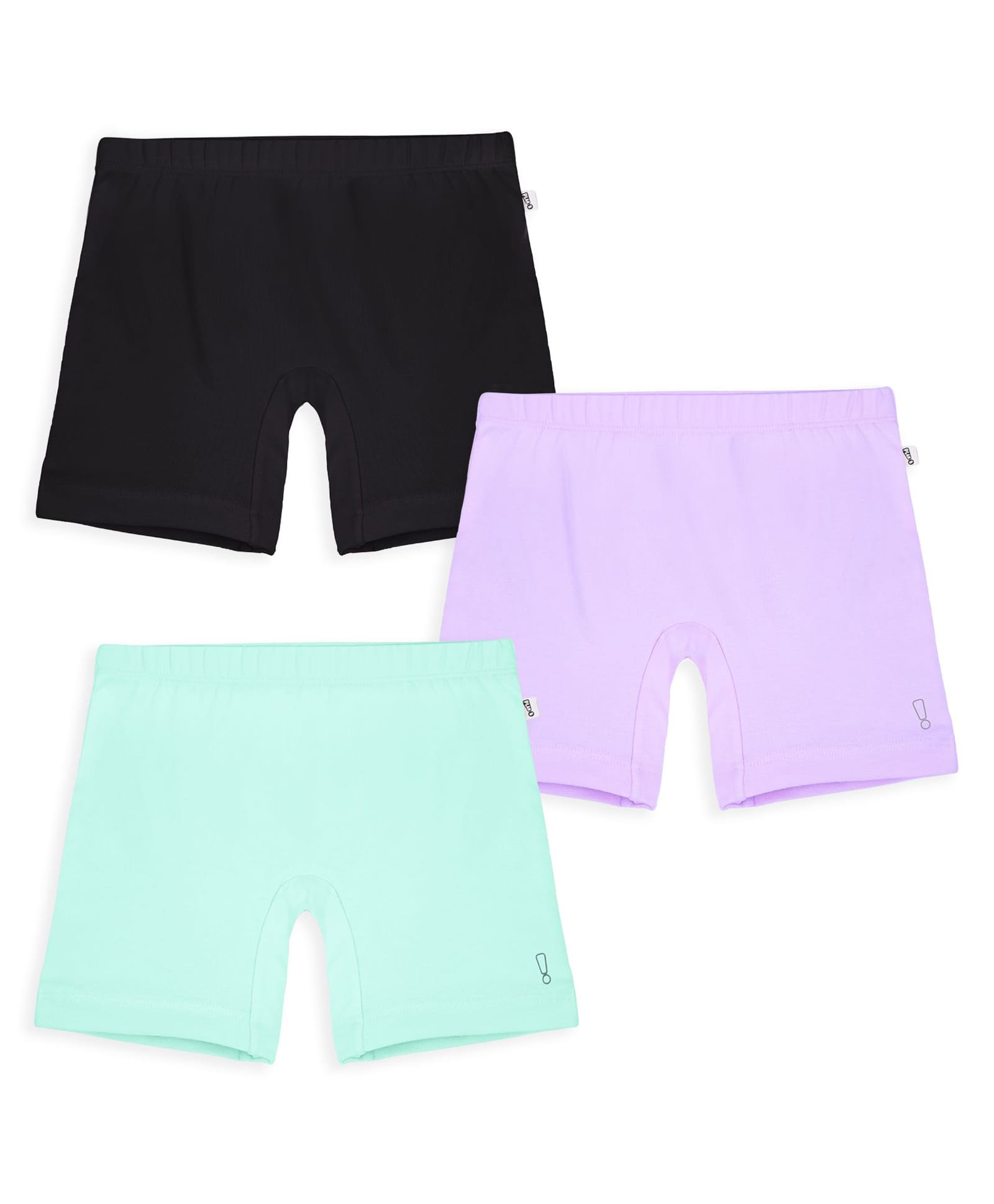 Plan B Cotton Knit Pack Of 3 Solid Boy Shorts - Black, Light Blue & Lavender-picture-16