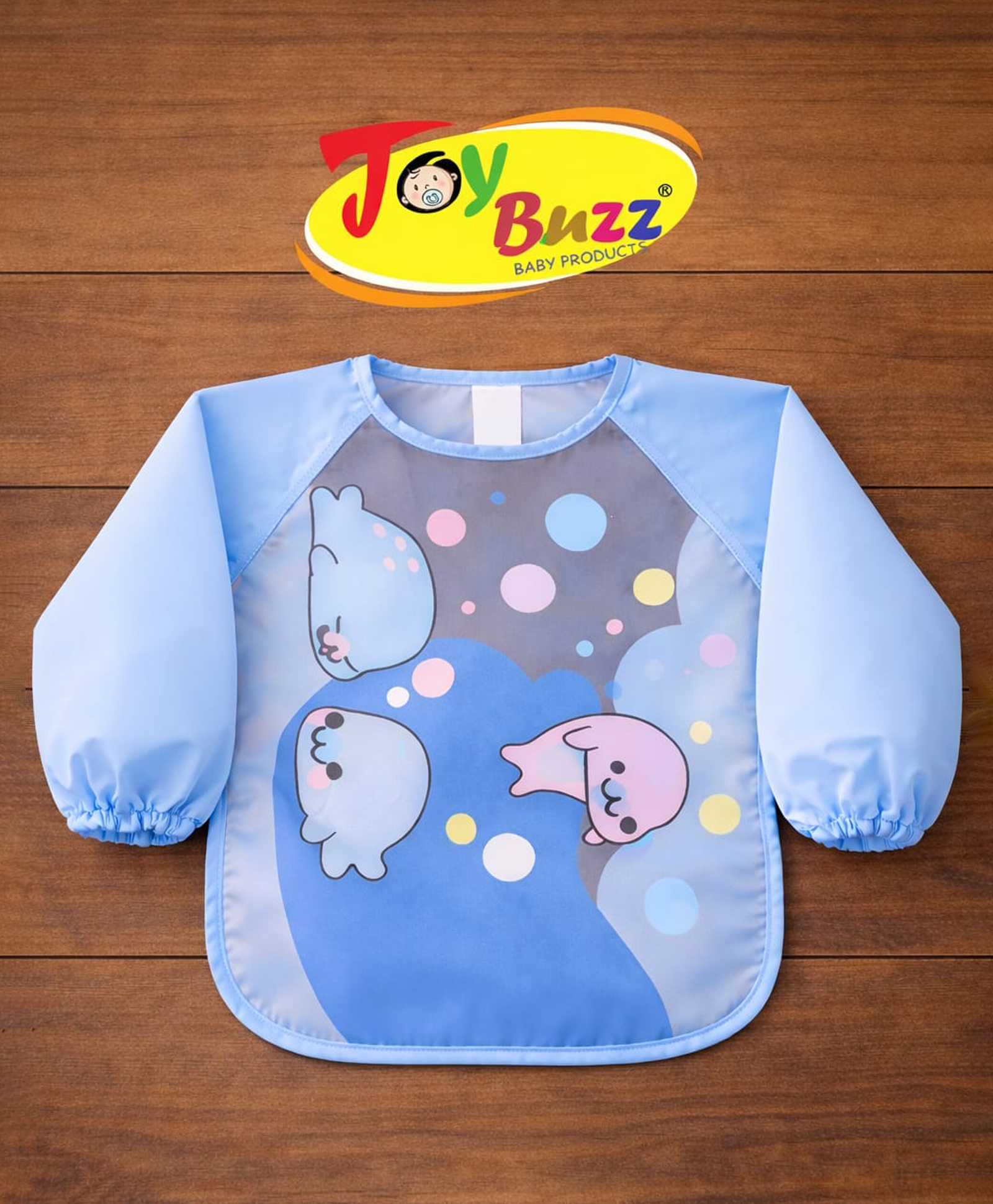Joy Buzz Long Sleeve Bibs, Waterproof Baby Bibs, Toddler Sleeved Bib, Baby Smock for Eating Feeding, 0-24 Months ( Print May Vary )-picture-20