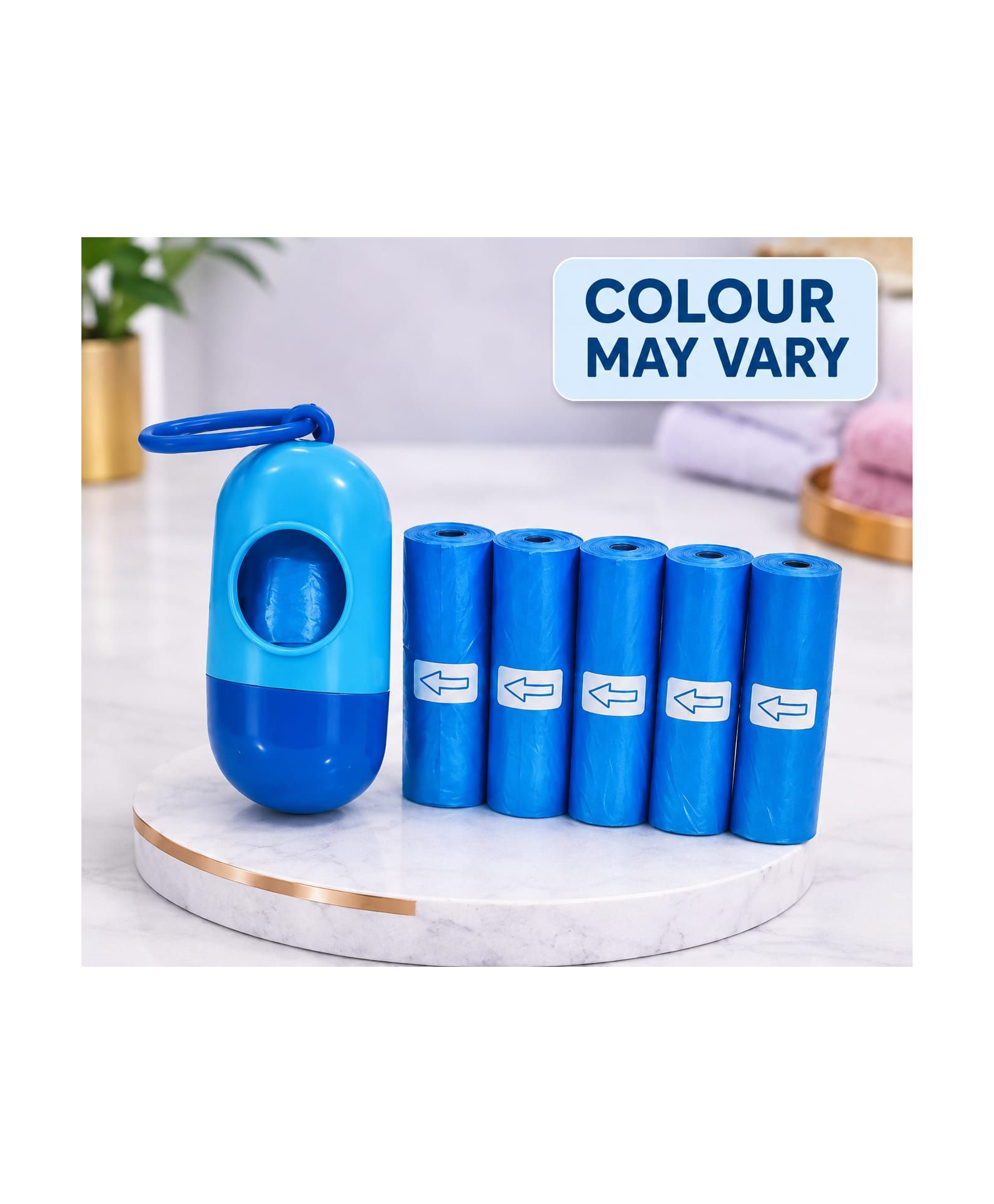 Joy Buzz Baby Disposable Diaper Bags With Dispenser Waste 5 Refill Rolls/75 Bags Convenient Quick Disposal Trash Leak And Odours Proof (Blue)-picture-9