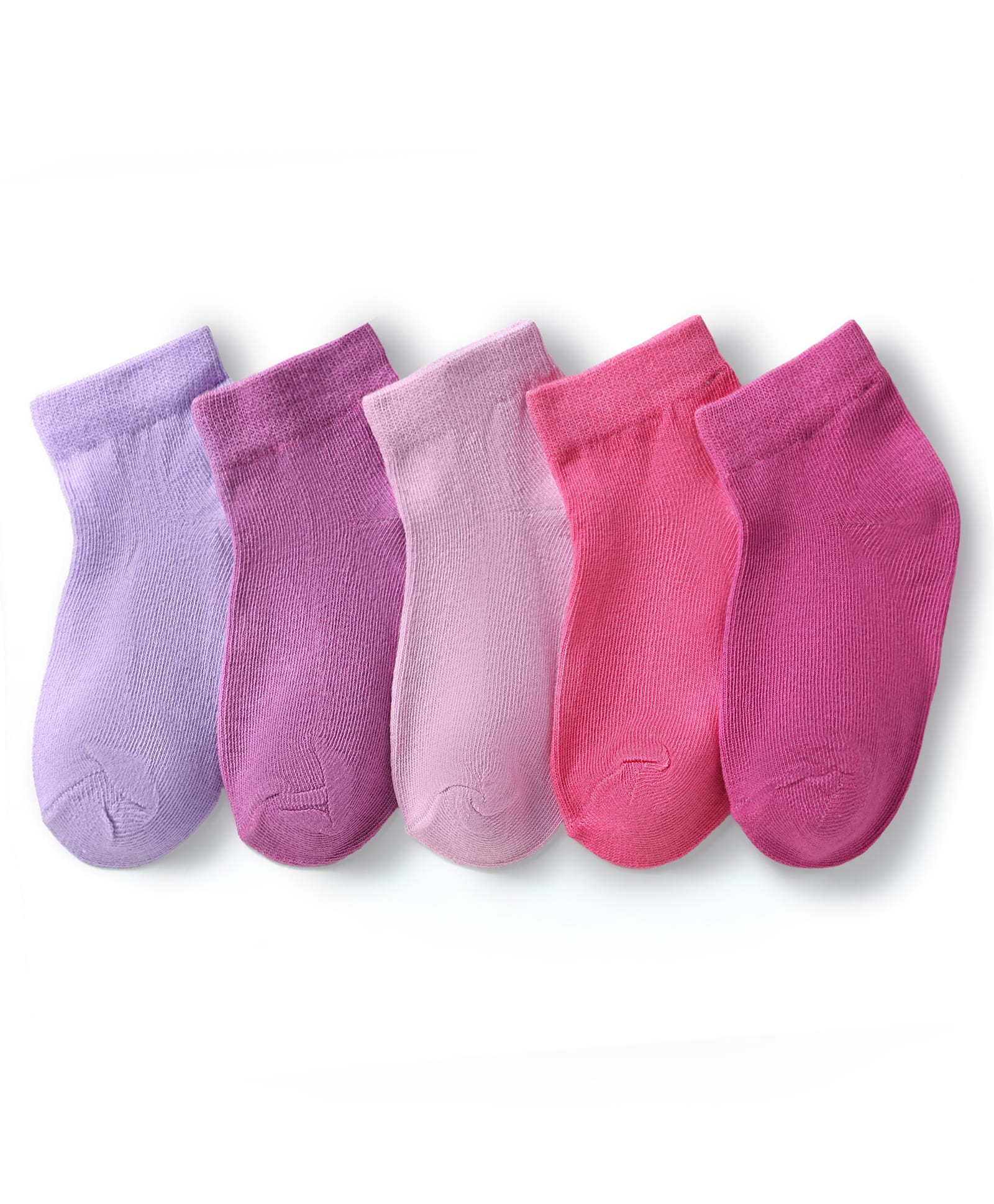 Kookie Kids Cotton Knit Ankle Length Socks Pack of 5 - Lavender & Pink-image-8