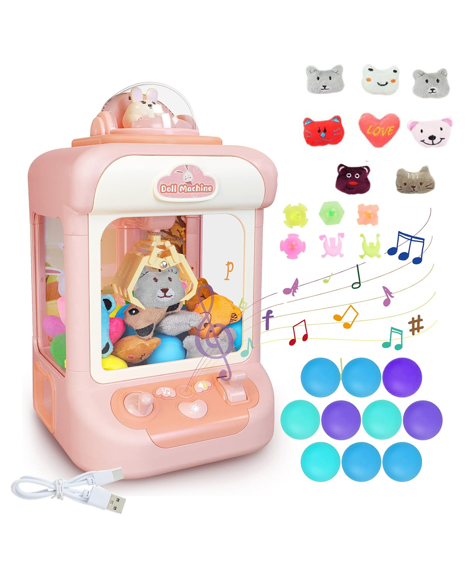 Kidology Rabbit Claw Machine Toy with 10 Mini Dolls | Arcade Pick & Grab Game for Kids-image-49