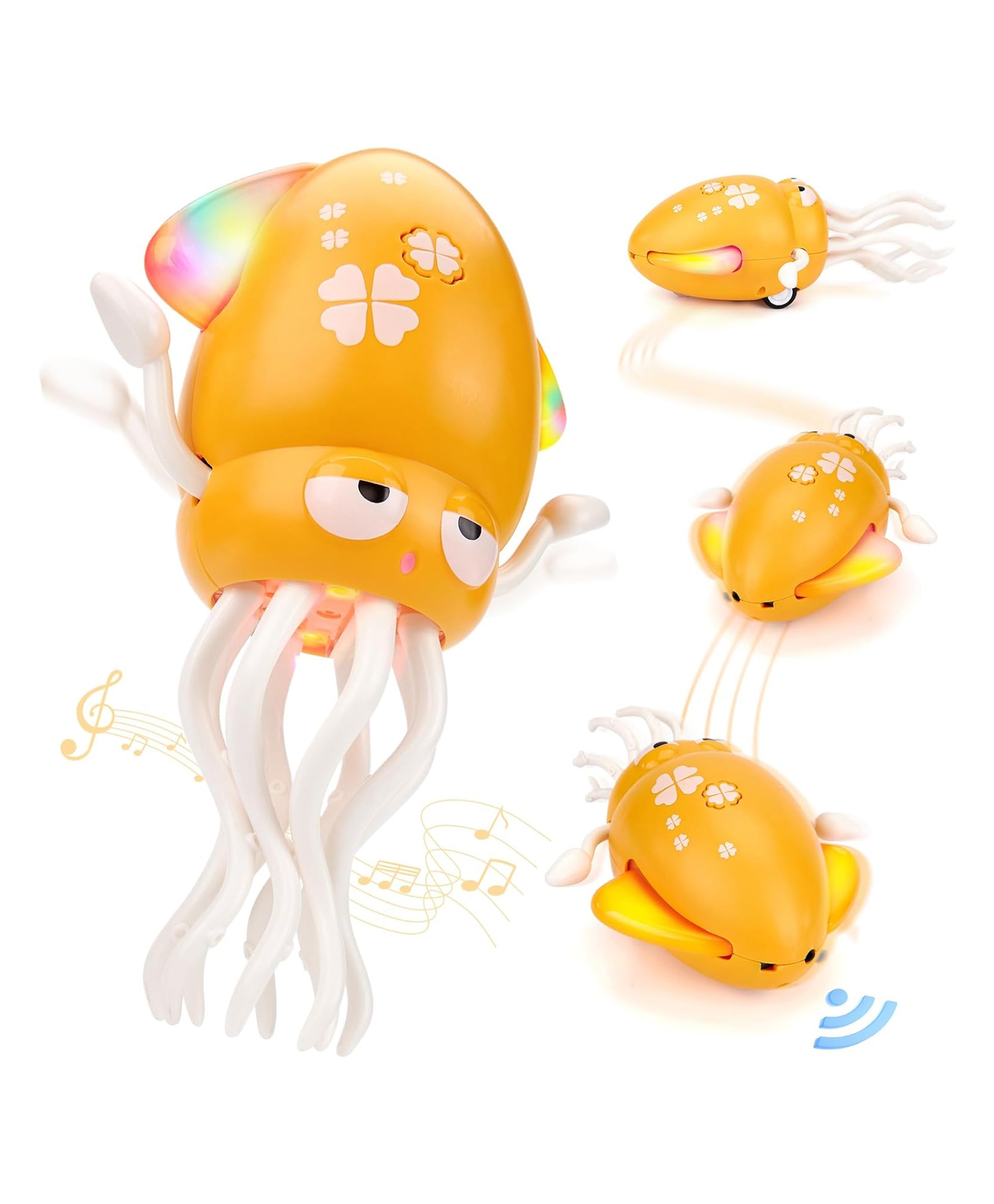 Kidology Dancing Octopus Baby Toy (Yellow) | Musical Crawling & Swinging Interactive Toy for Kids 3+ Years-image-10