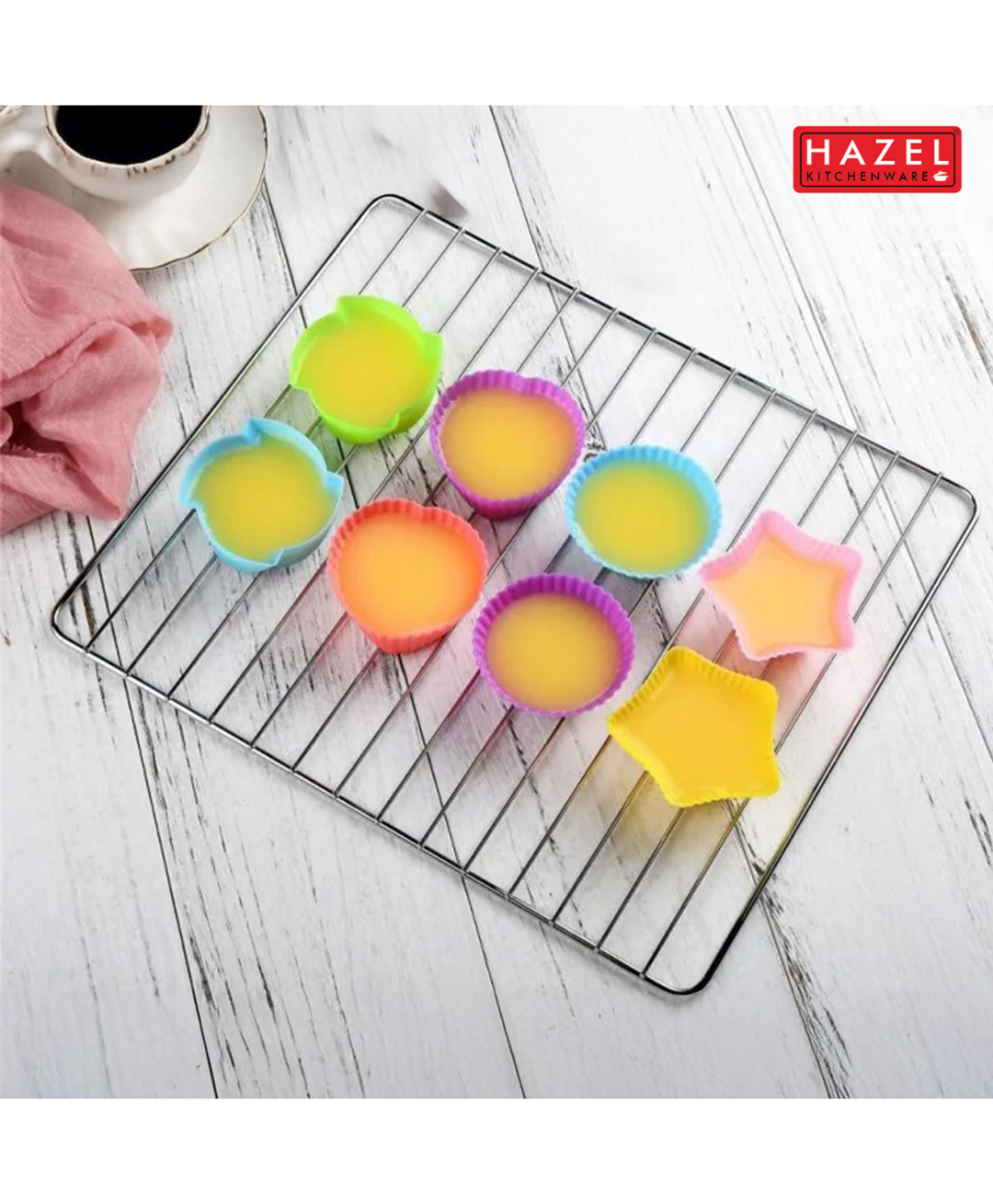 HAZEL 8 Pc Silicone Multi-Design Muffin Mould Set - Fun Shapes for Cupcakes & Treats!-picture-0