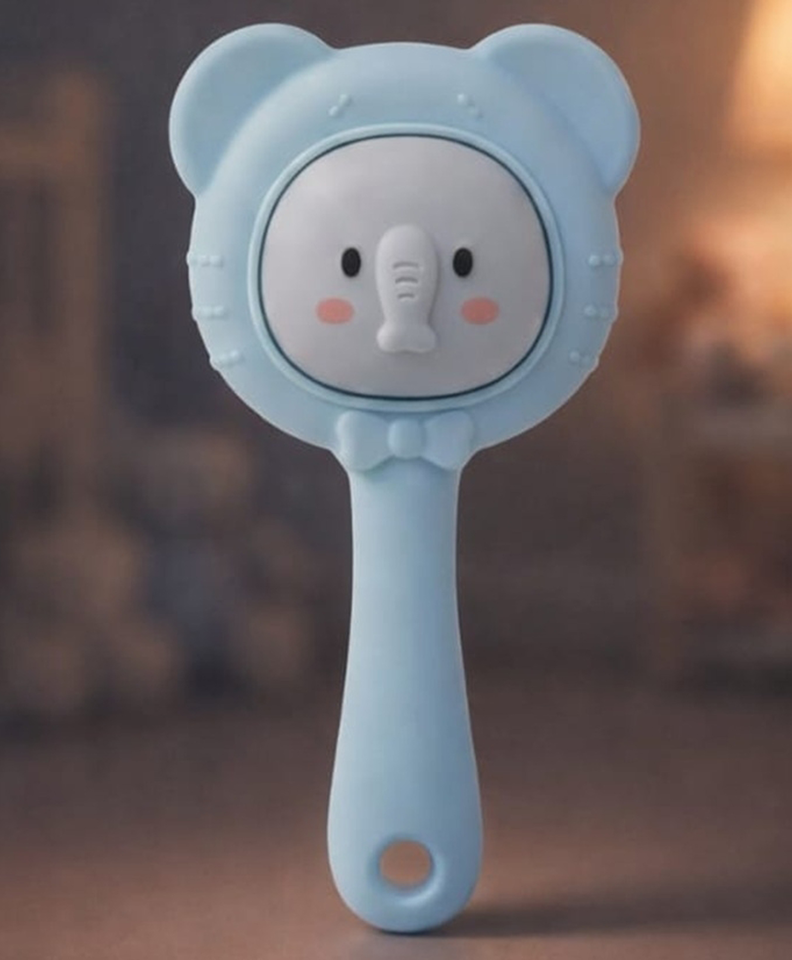 Sparkle Joy Baby Rattle Toy with Easy Grip Handle Cute Cartoon Penguin Design Lightweight Musical Rattle Teether for Newborn Babies & Toddlers ( Blue )-picture-17