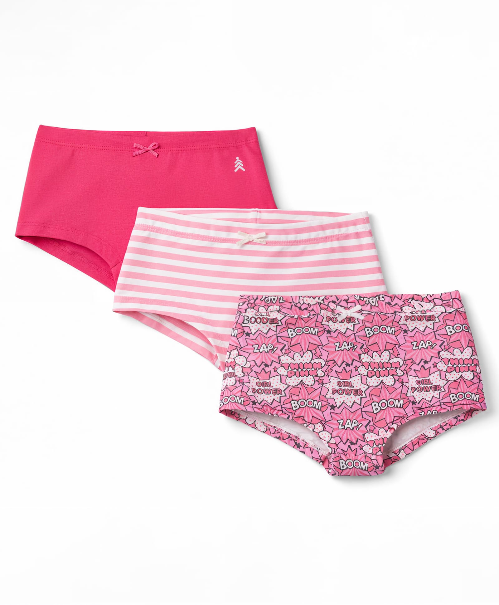 Pine Kids Cotton Lycra Knit Striped & Printed Panties Pack of 3 (Color May Vary)-picture-14