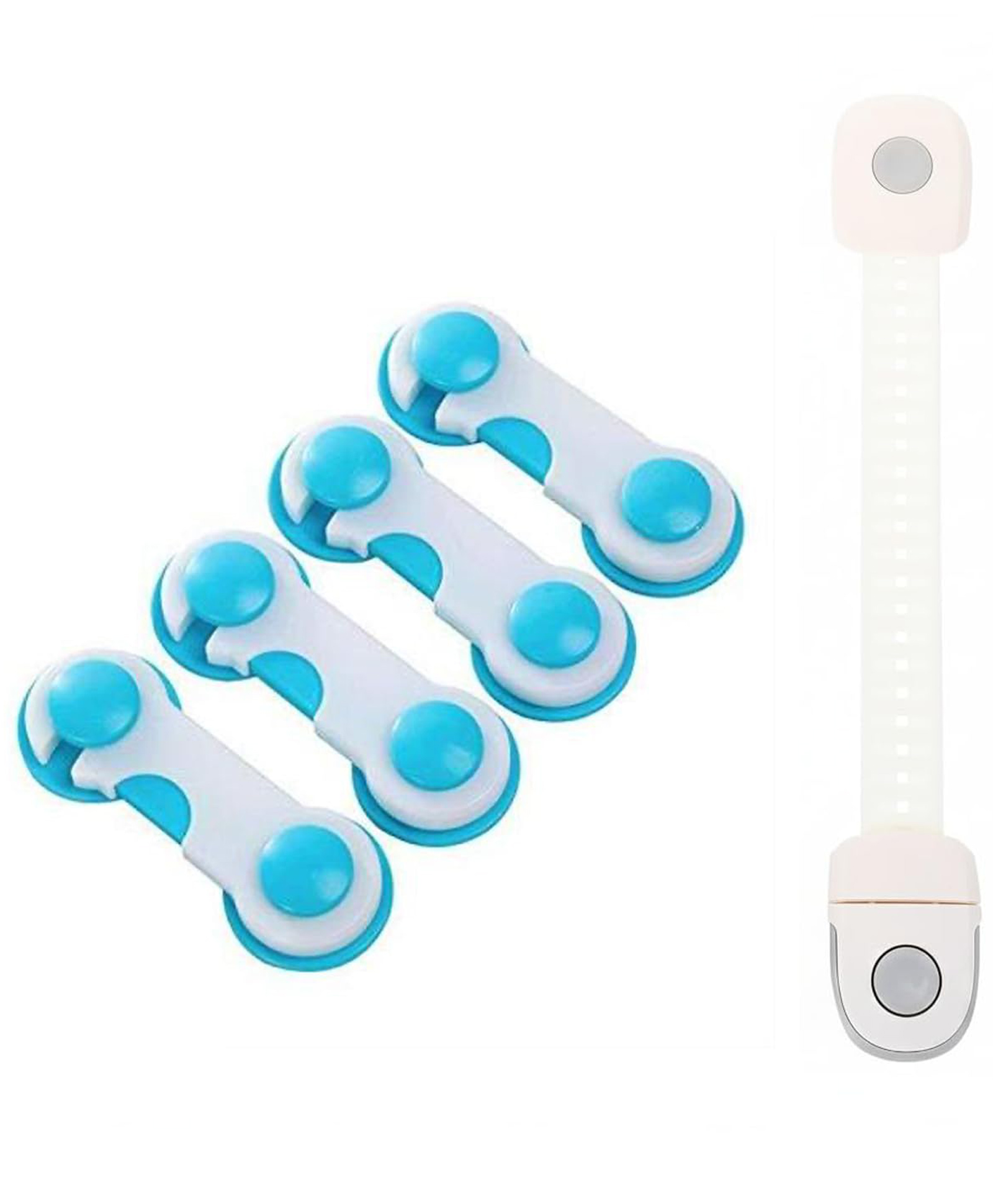 Safe-O-Kid 5-Piece Baby Safety Lock Set | 4 Cabinet & Drawer Locks with 1 Multi-Purpose Lock | Child Proof Cupboard & Fridge Safety-picture-15