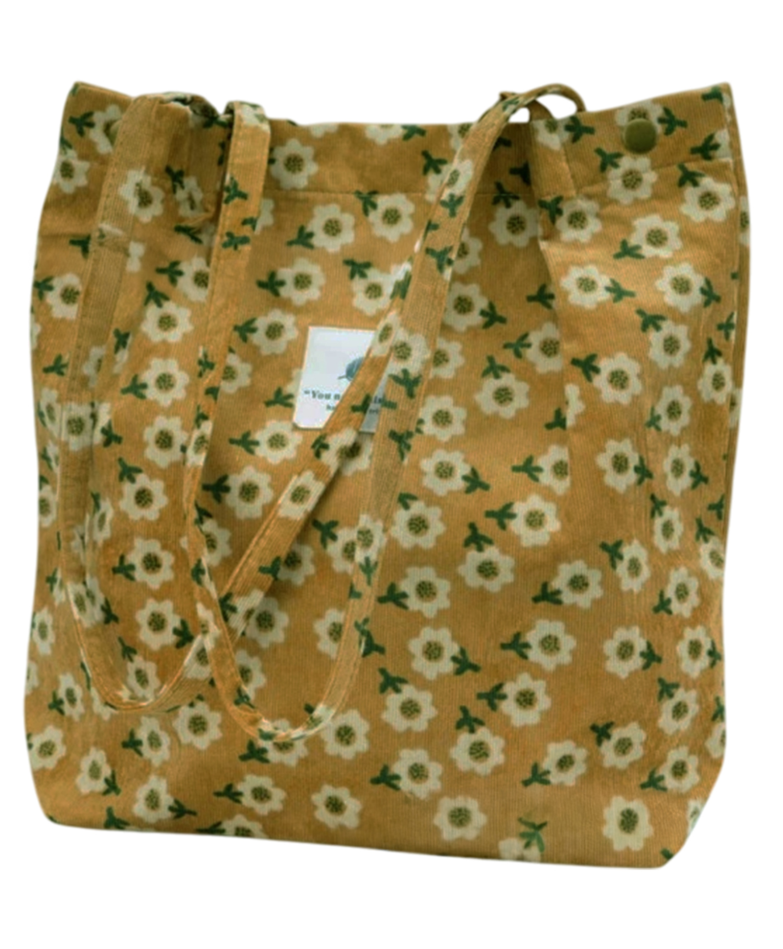 MOMISY Women Corduroy Tote Bag with Strap, Shoulder Handbag for Daily Use (Daisy)-image-11