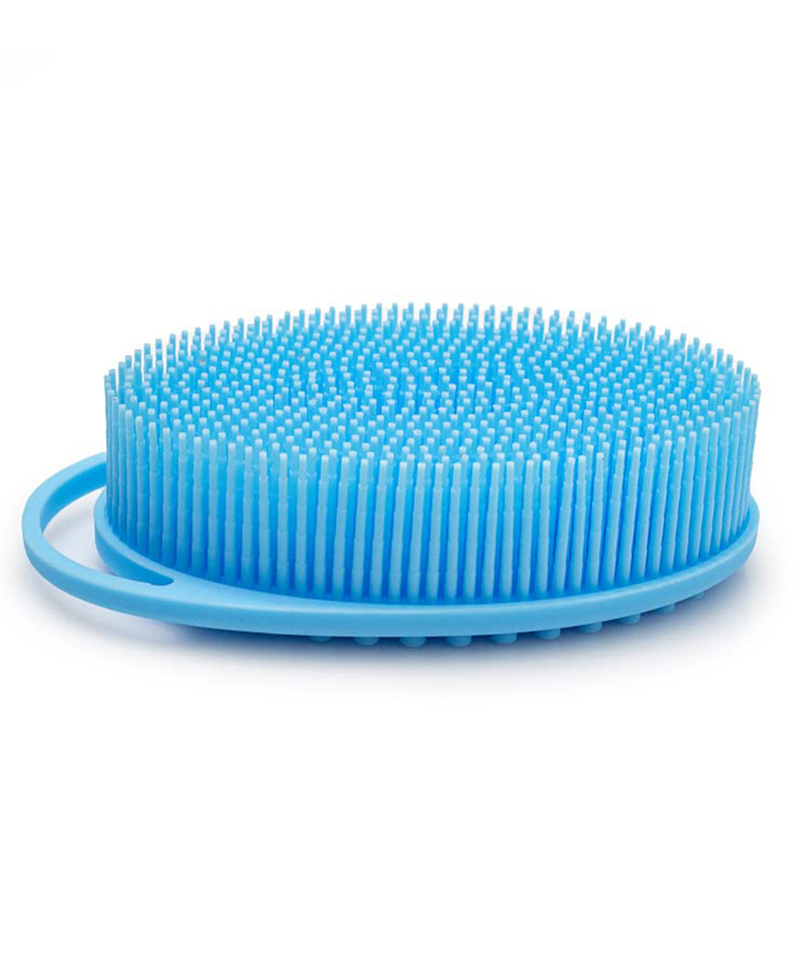 MOMISY 2-in-1 Silicone Body & Shampoo Brush, Exfoliating Scrubber (Blue)-picture-13