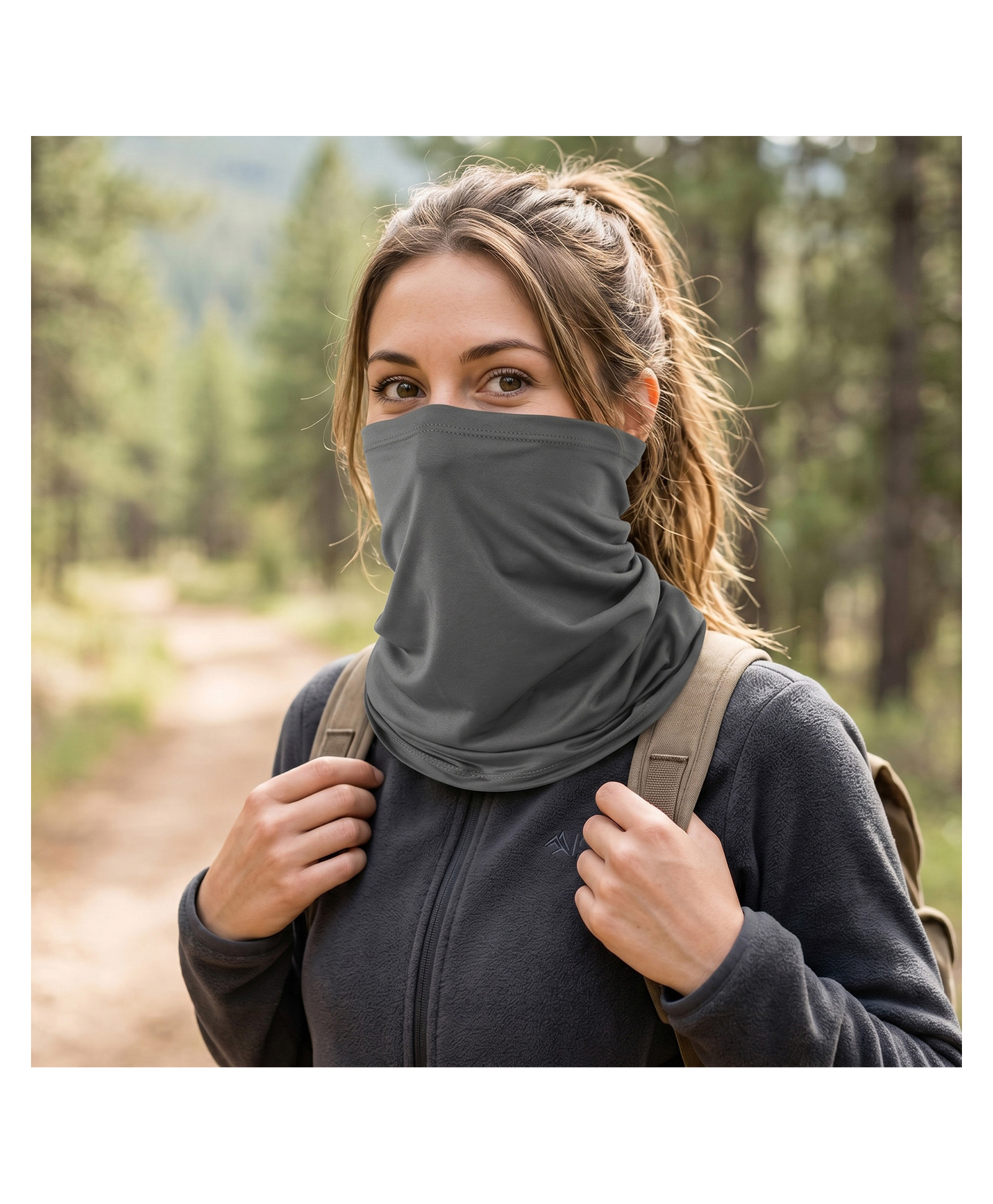 MOMISY Multipurpose Bandana Face Cover & Neck Gaiter (Dark Grey)-image-11