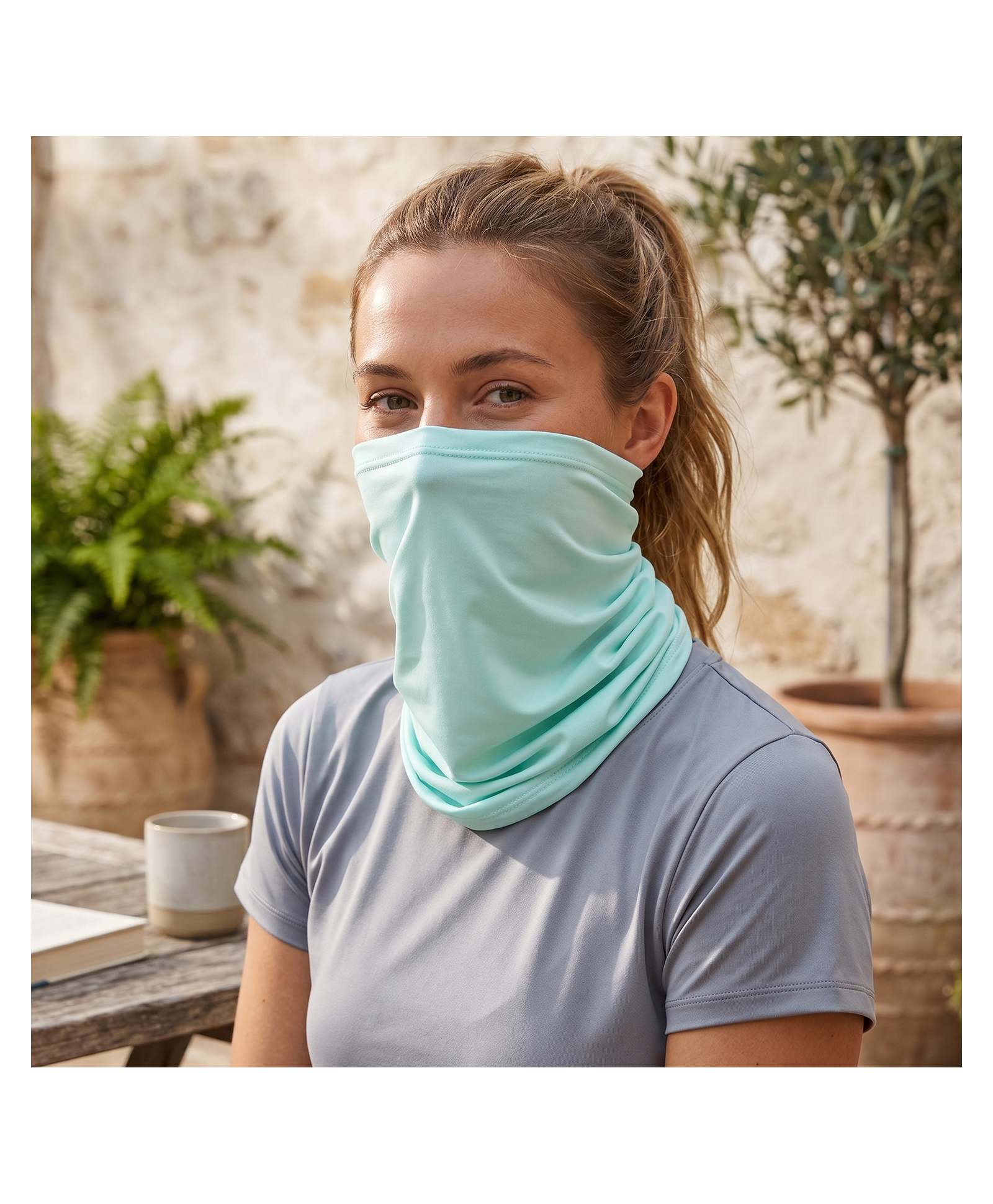 MOMISY Multipurpose Bandana Face Cover & Neck Gaiter (Light Blue)-image-4