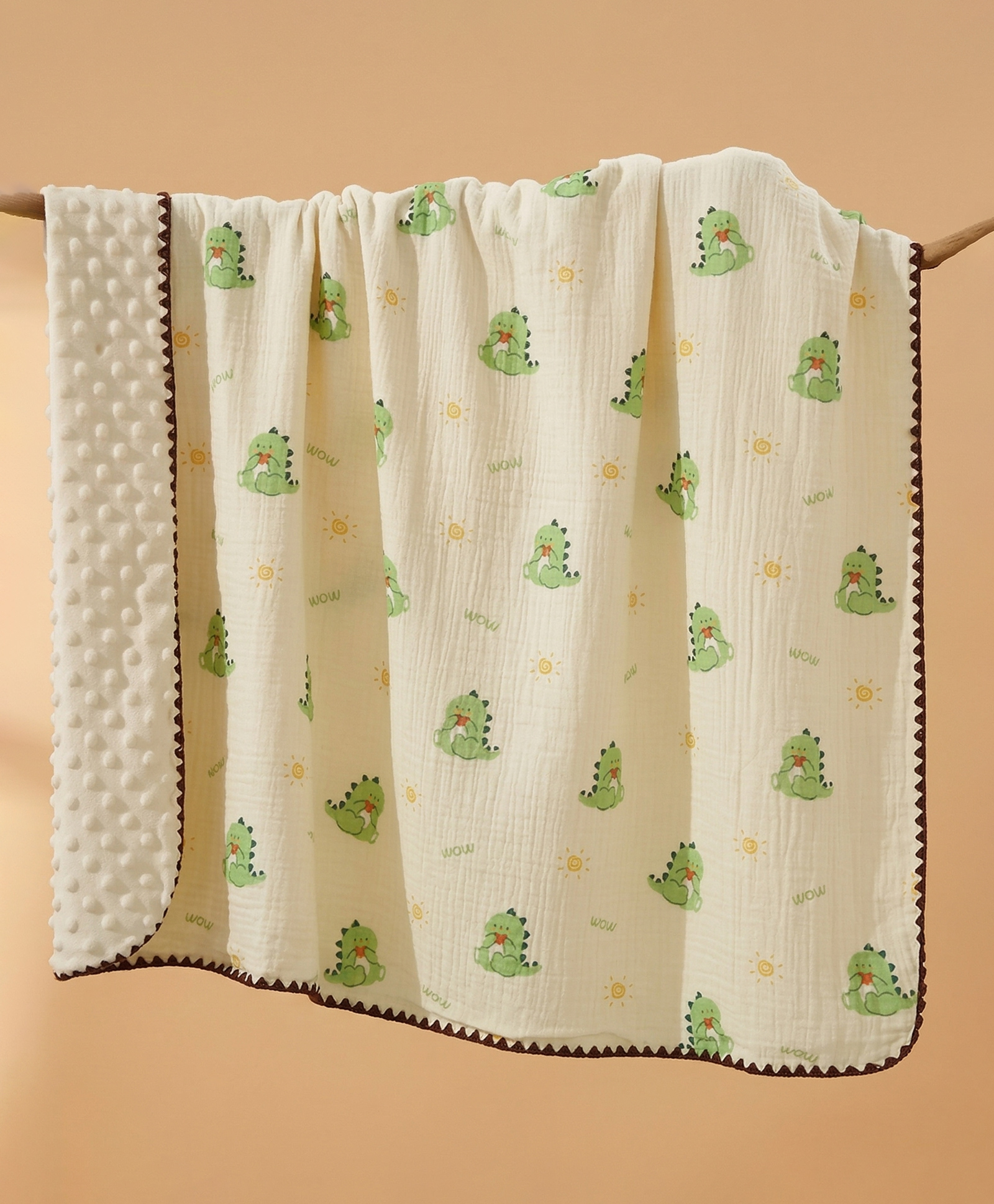 Baby Tales Baby Soft Cotton Muslin Blanket Double Layer Dotted Swaddle & Receiving Blanket for Newborns & Toddlers Cuddly & Bear Print - Multicolor-image-47