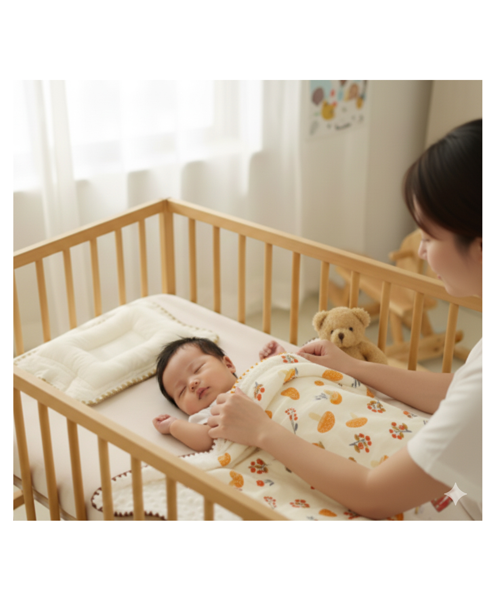 Baby Tales Baby Soft Cotton Muslin Blanket Double Layer Dotted Swaddle & Receiving Blanket for Newborns & Toddlers Bear face Prints - Multicolor-image-7