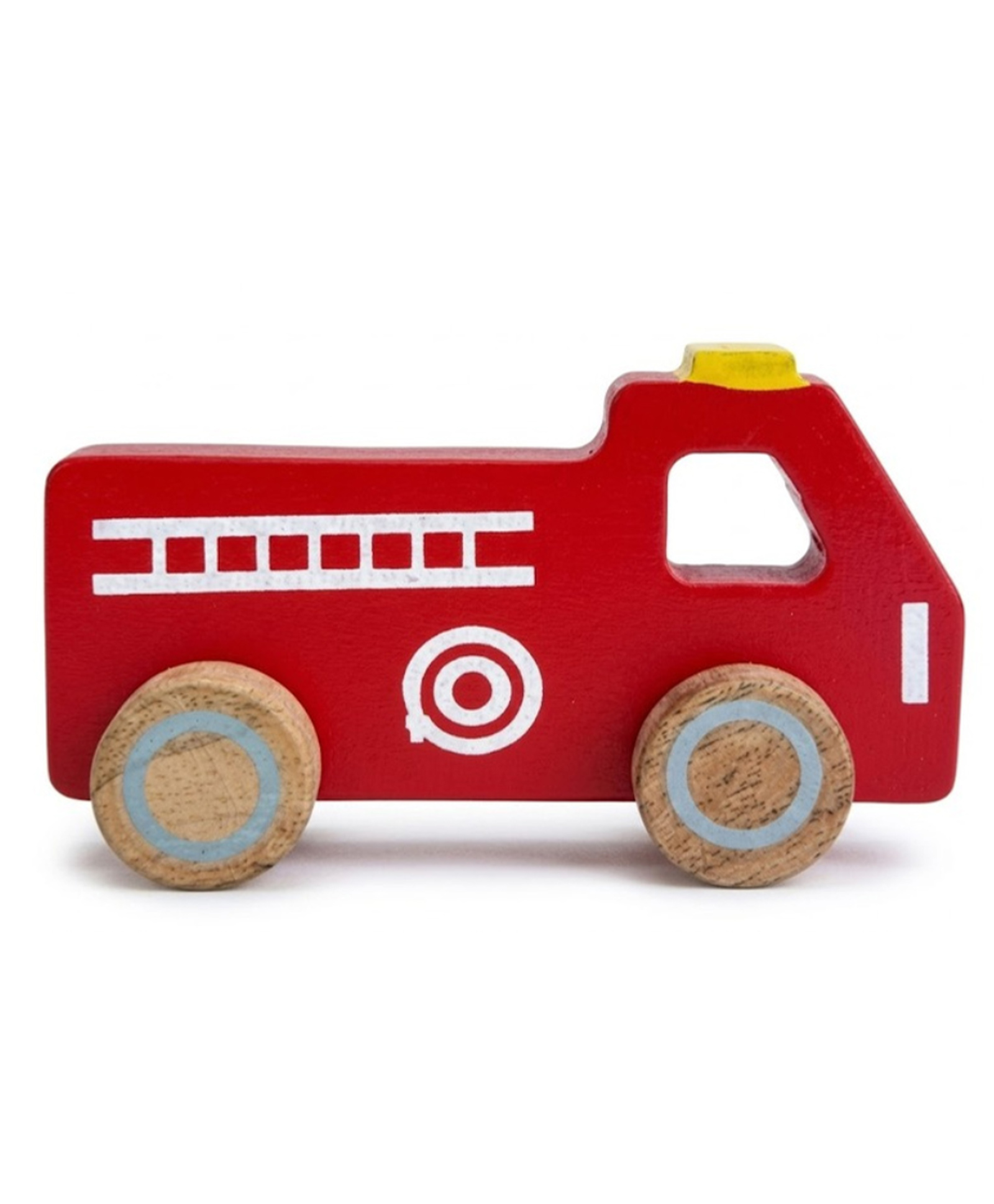 OPA Toys Wooden Fire Engine Truck Toy - Eco-Friendly Rescue Vehicle with Smooth Rolling Wheels for Toddlers I 18 Months+-image-27