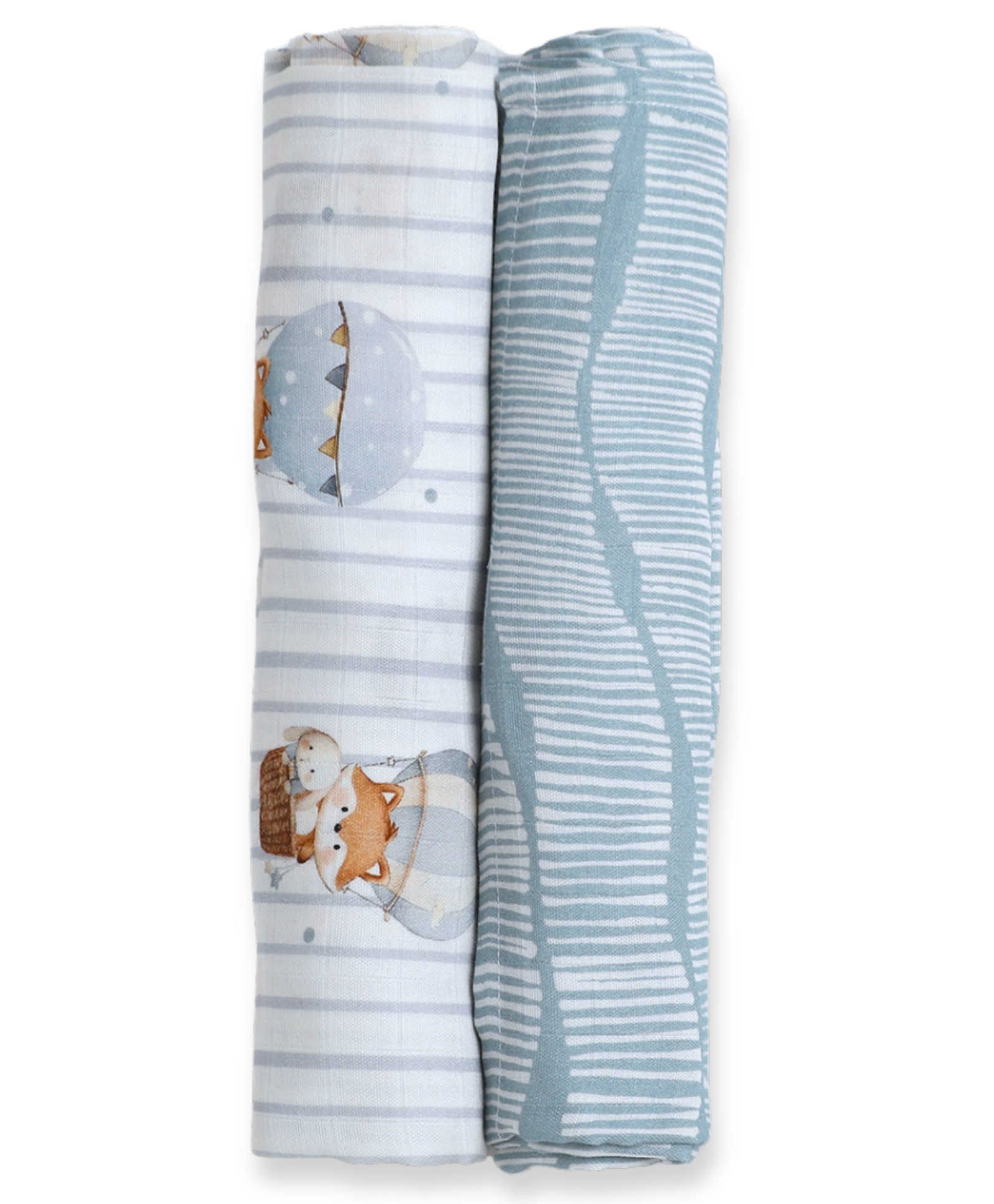 Cocoon Care Bamboo Muslin Cotton Multipurpose Swaddle Wraps Pack of 2 - Multicolor-picture-33