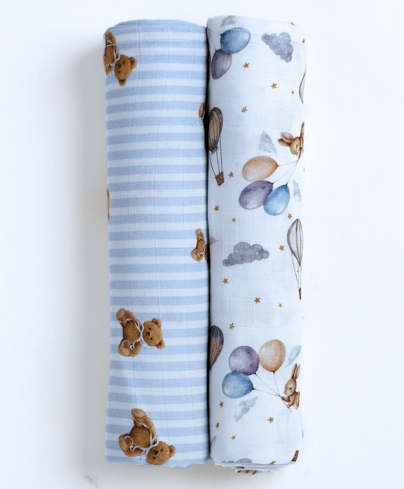 Cocoon Care Bamboo Muslin Cotton Multipurpose Swaddle Wraps Pack of 2 - Multicolor-picture-35