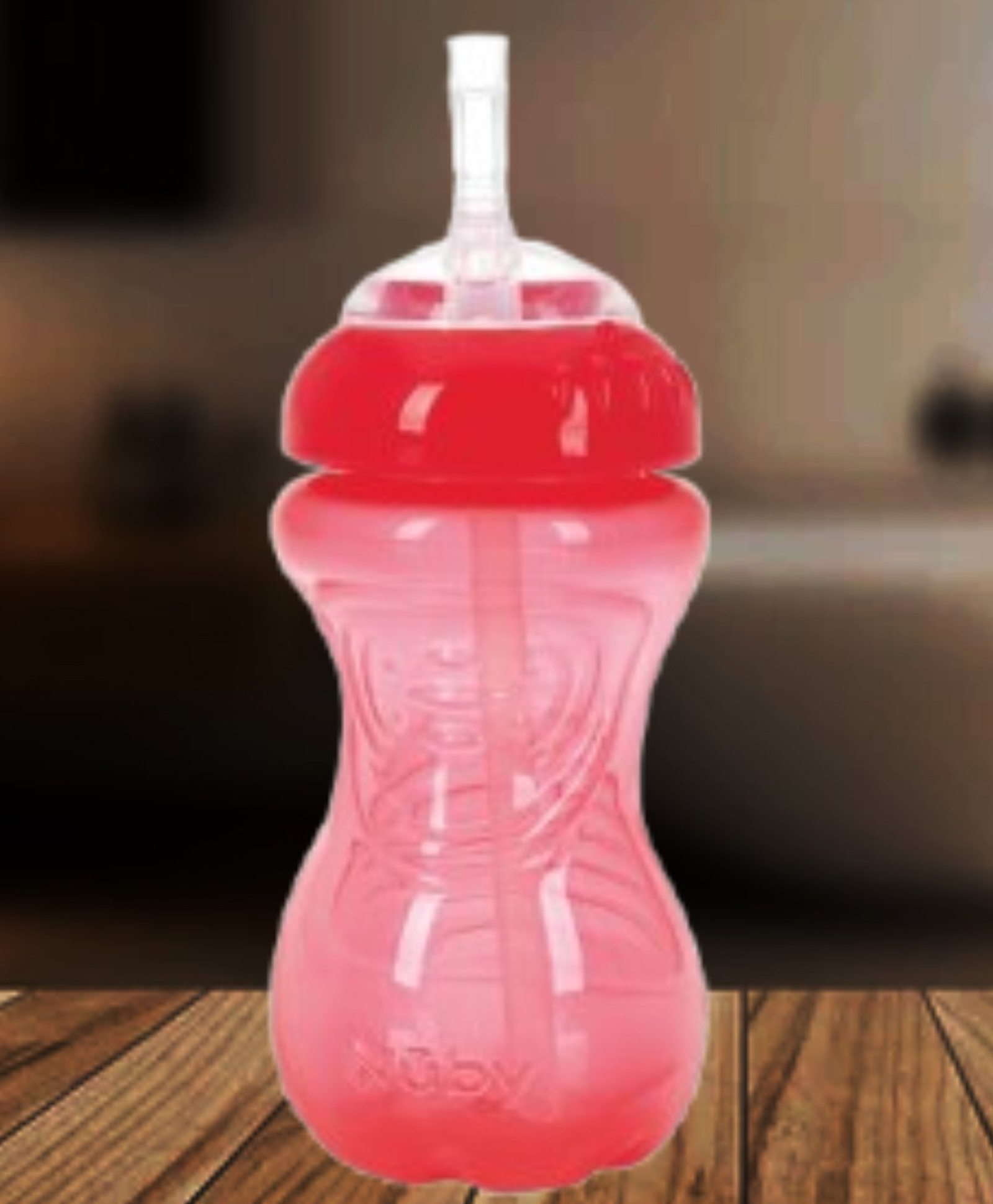 Nuby Easy Grip Soft Straw Cup | BPA Free | 12m+ | 300 ml - (Color May Vary )-image-45