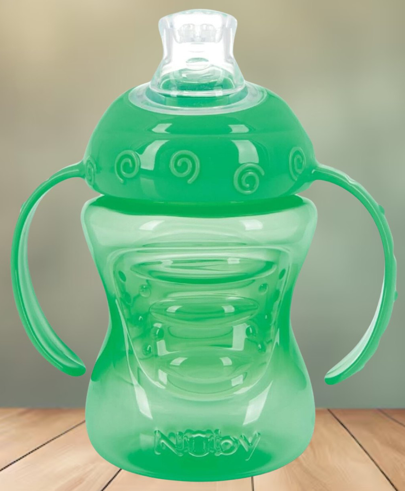 Nuby Grip N Sip Soft Spout Trainer Cup | Soft Silicone | 4m+ | 240 ml - Assorted-picture-25