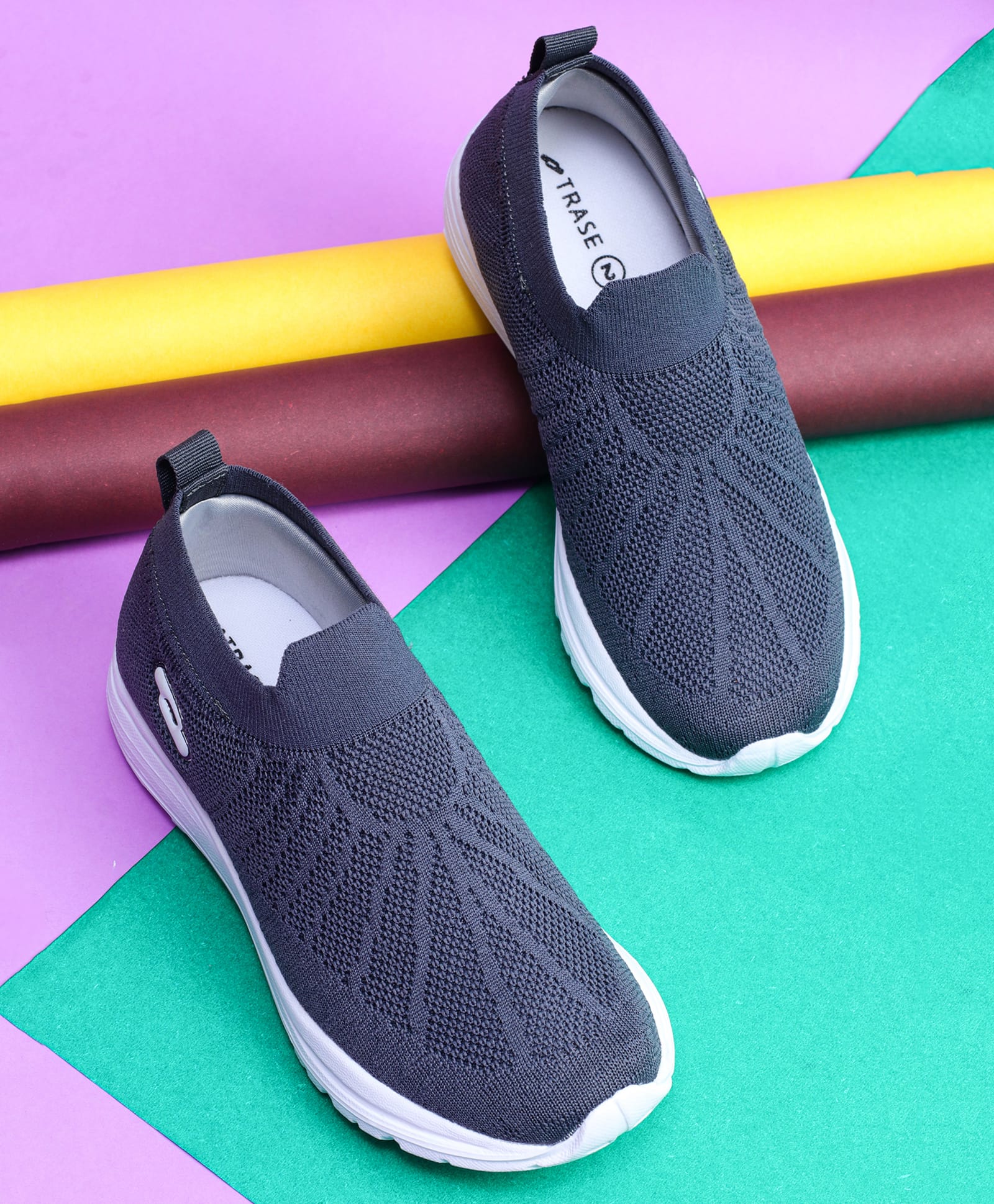 TRASE Mesh Detailed Slip On Shoes - Navy Blue-picture-23