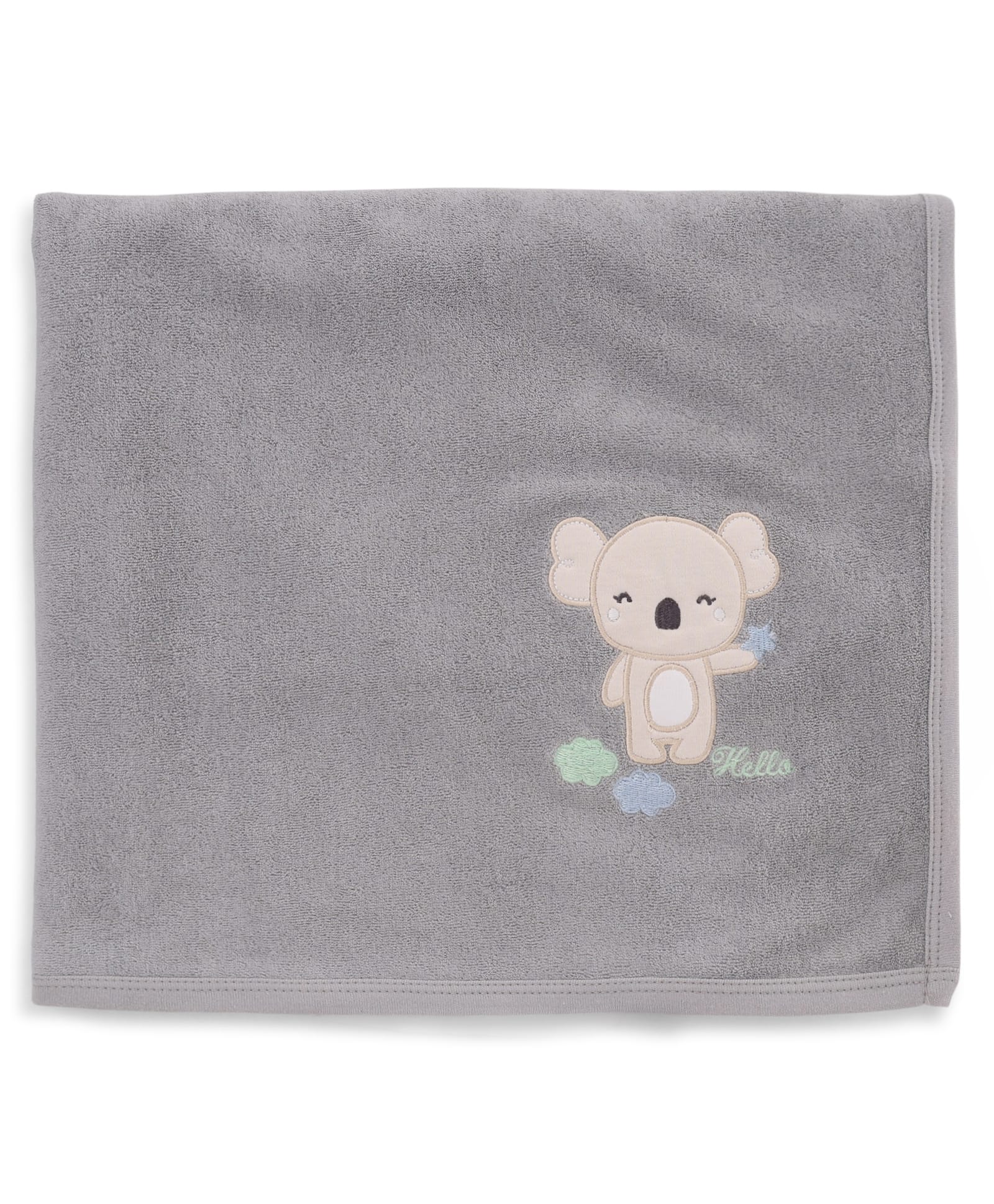 Pink Rabbit Terry Knit Towel With Bear Print L 102 x B 67 cm - Grey-image-25